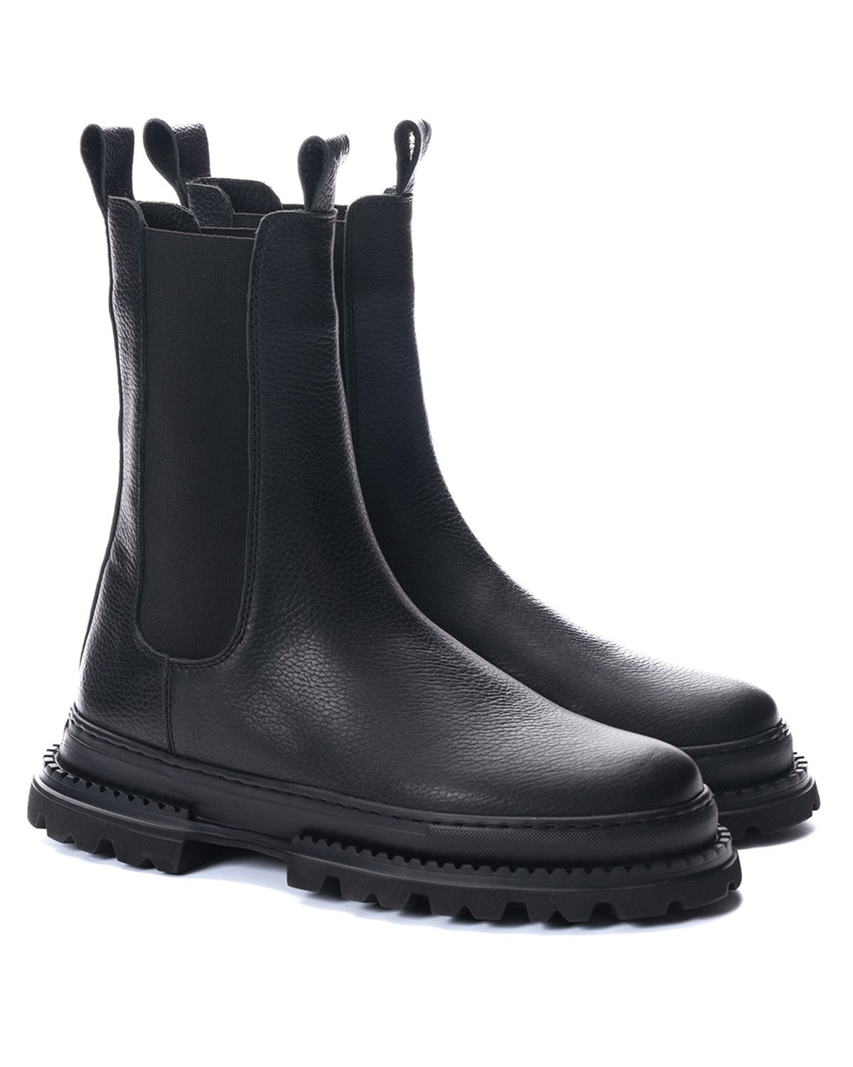 Botas de cuero sin cordones para hombres