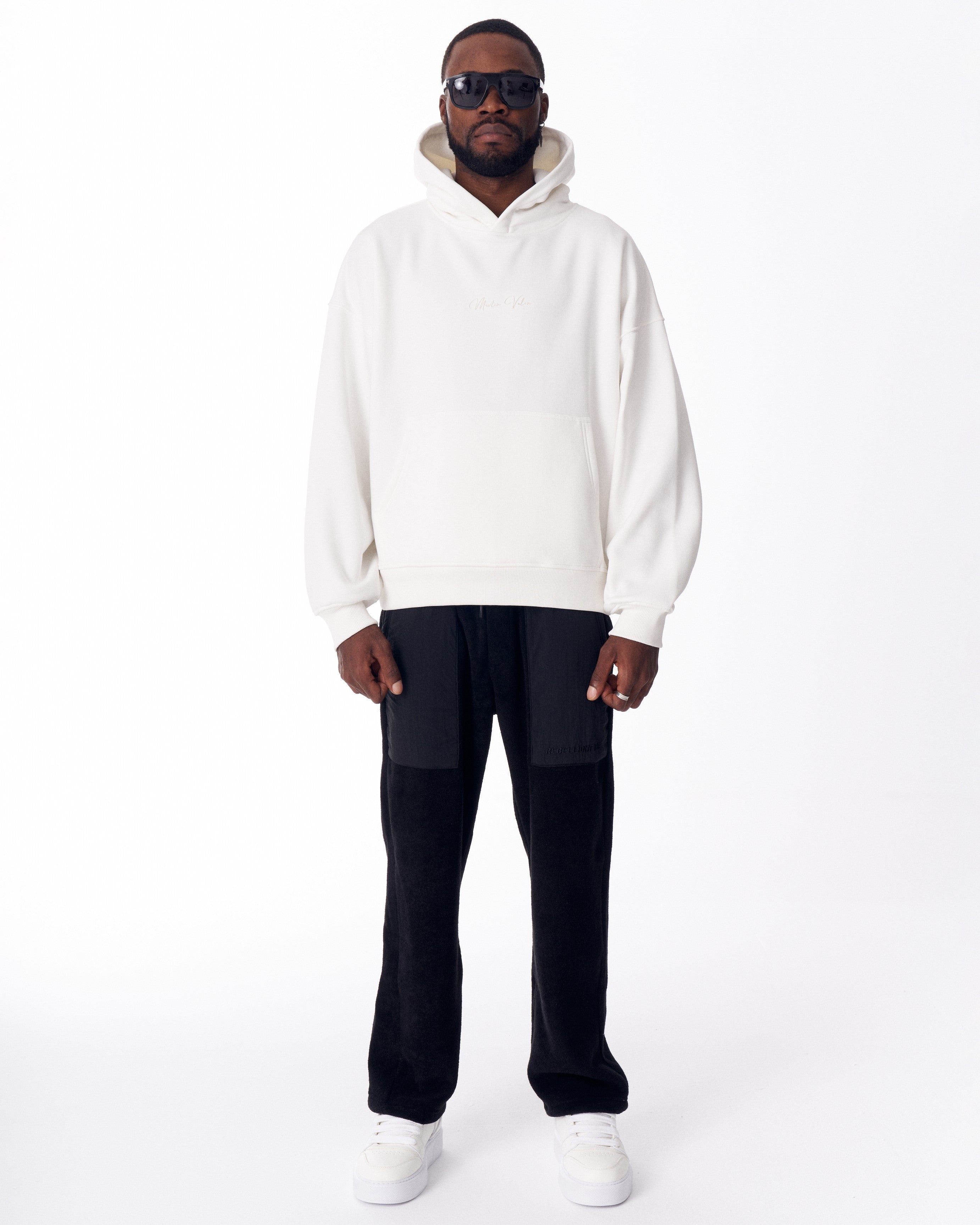 Monarch Loop Blanco Sudadera con Capucha para Hombre | Martin Valen