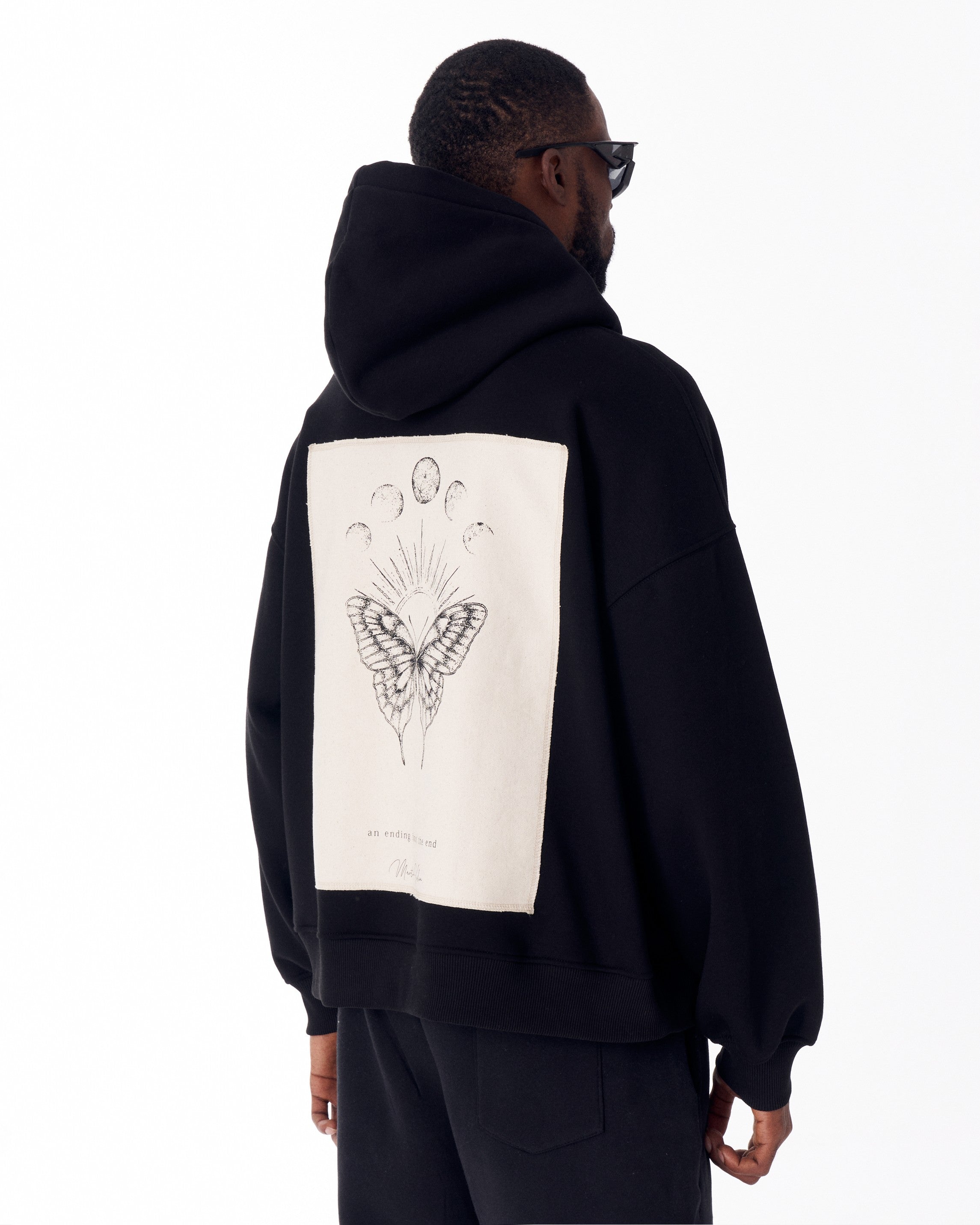 Monarch Loop Herren Hoodie in Schwarz | Martin Valen