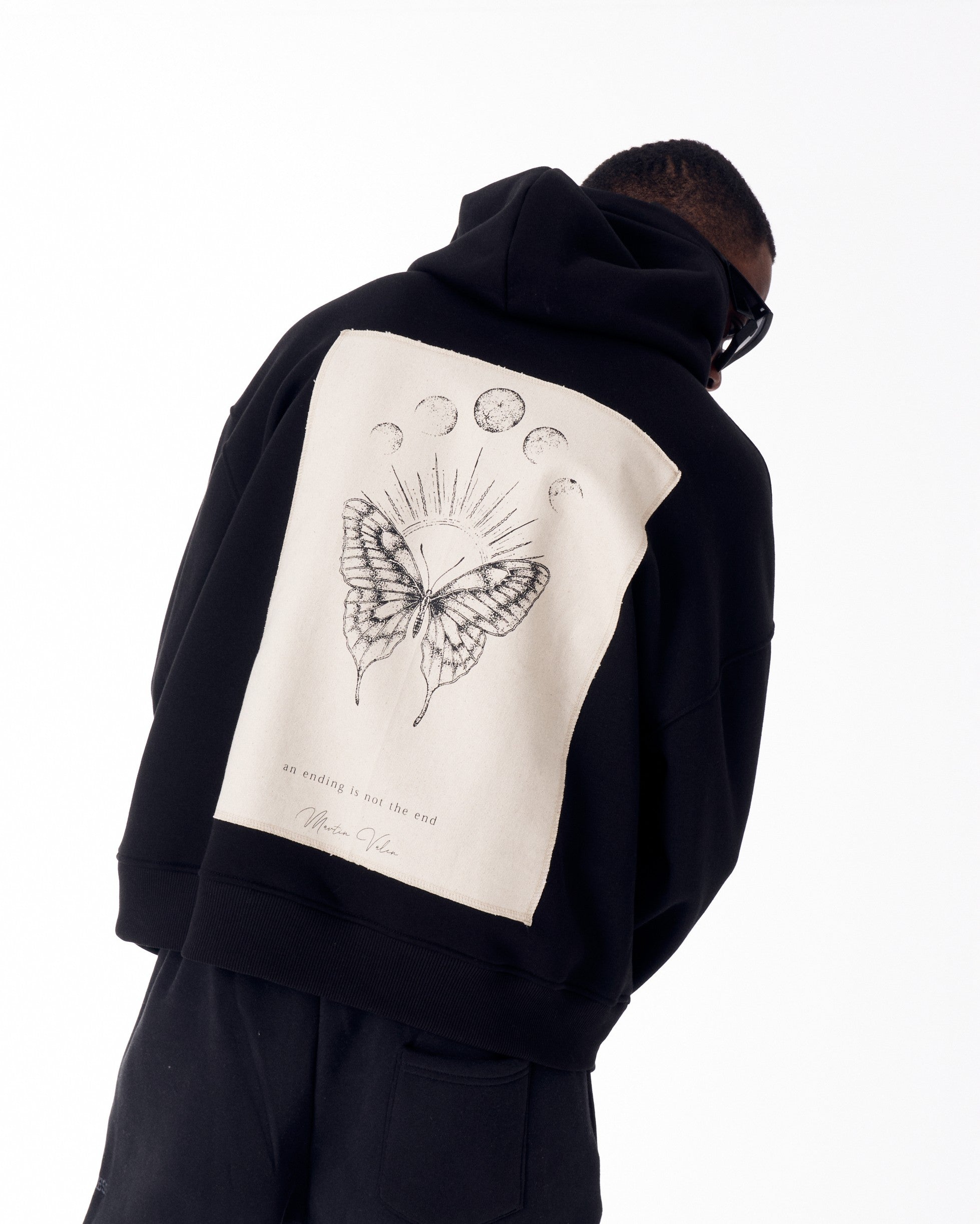 Monarch Loop Herren Hoodie in Schwarz | Martin Valen