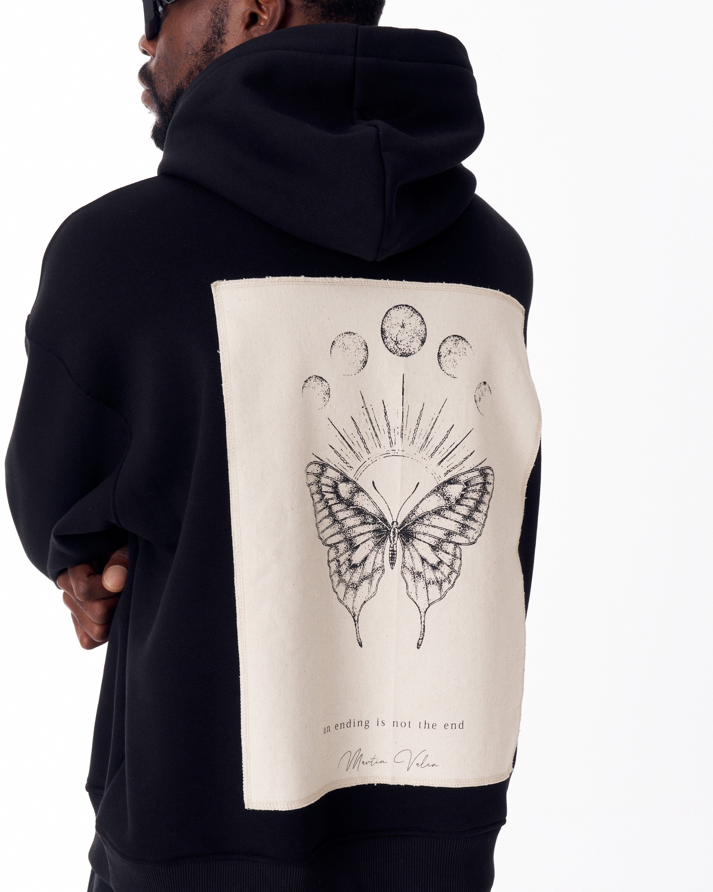 Monarch Loop Herren Hoodie in Schwarz | Martin Valen