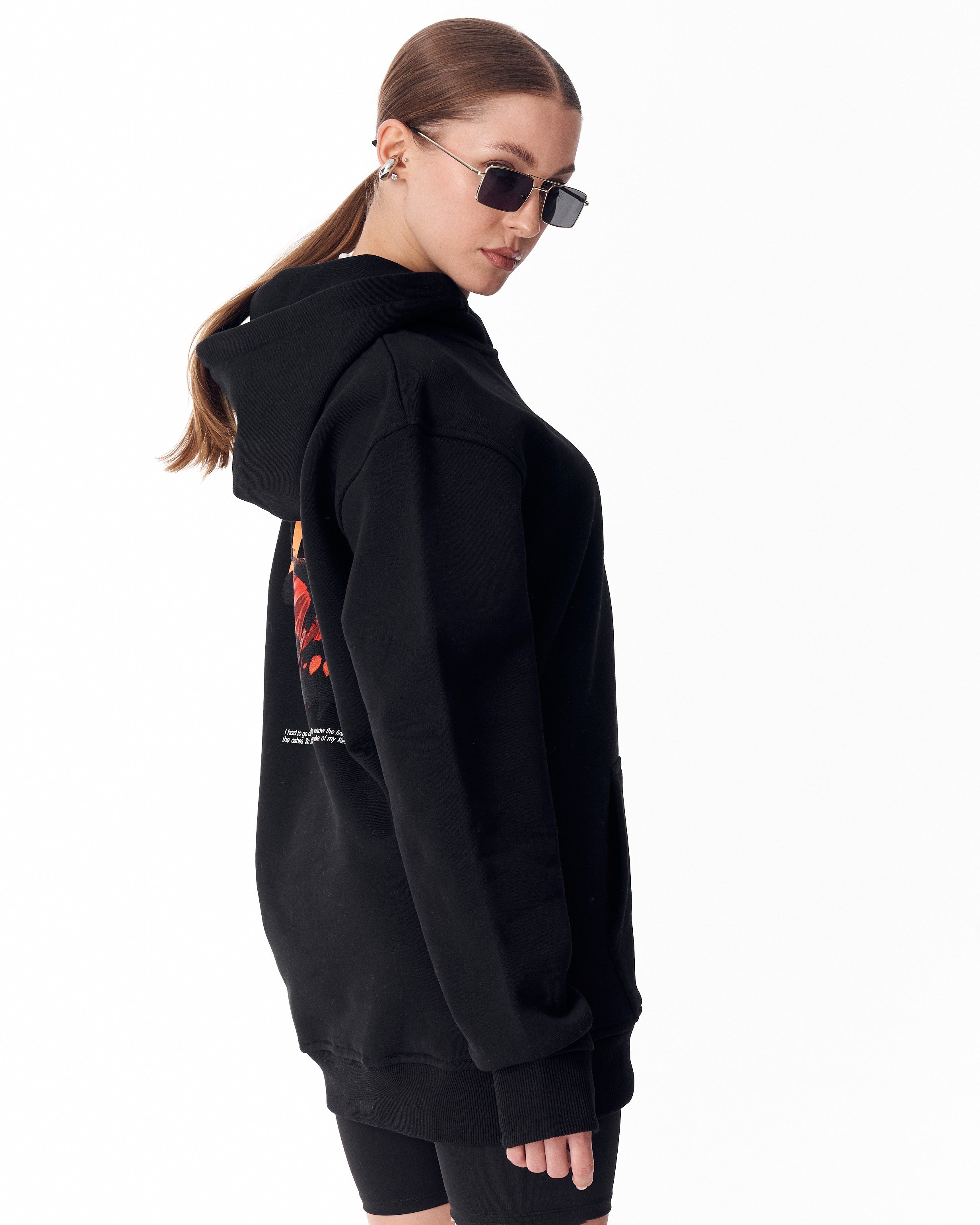 Flare Rebirth 3D-Print Oversized Zwarte Hoodie | MV
