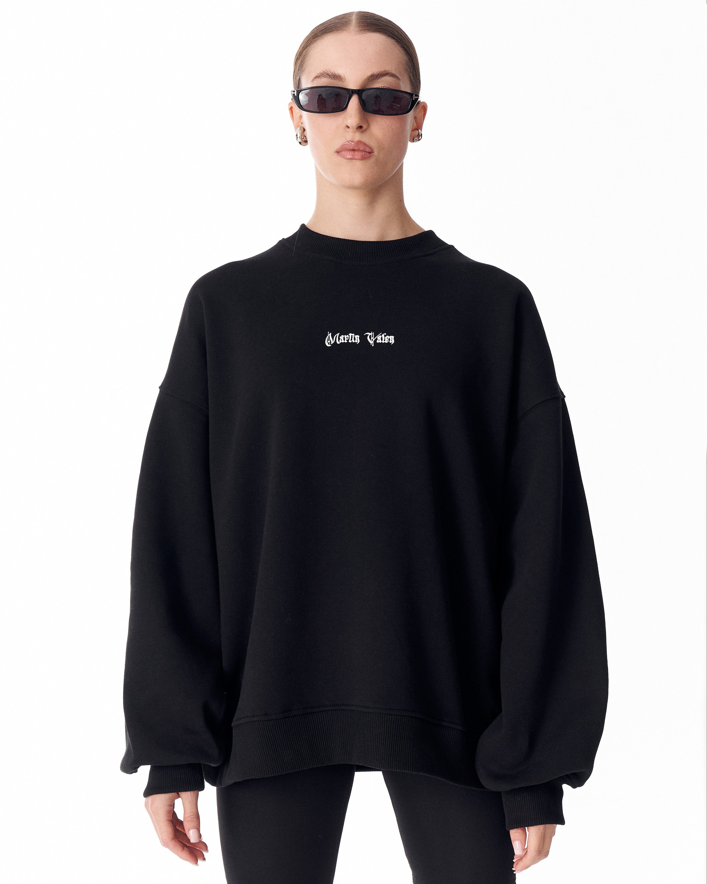 Sudadera Negra Heritage Fusion para Mujer | MV
