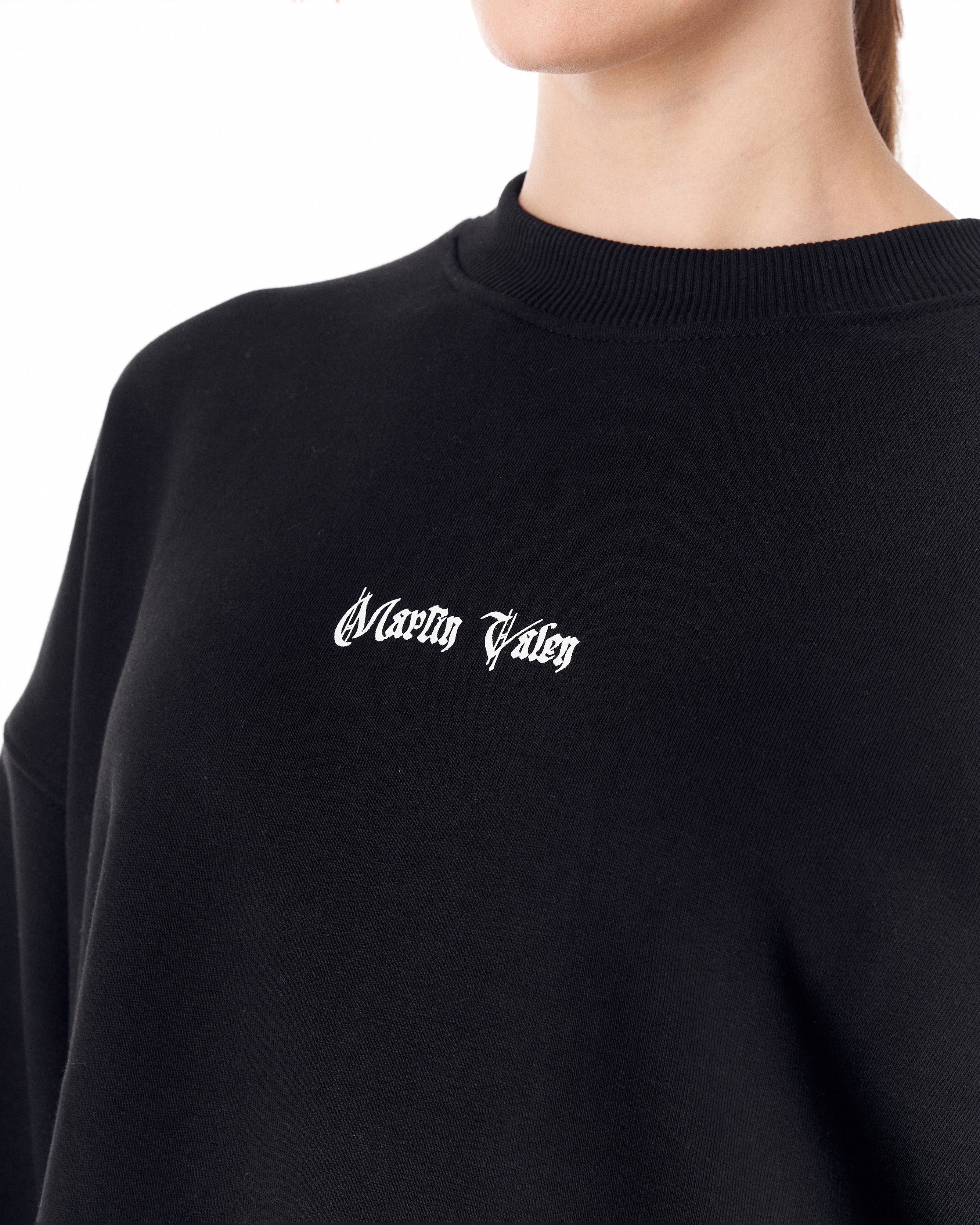 Sudadera Negra Heritage Fusion para Mujer | MV