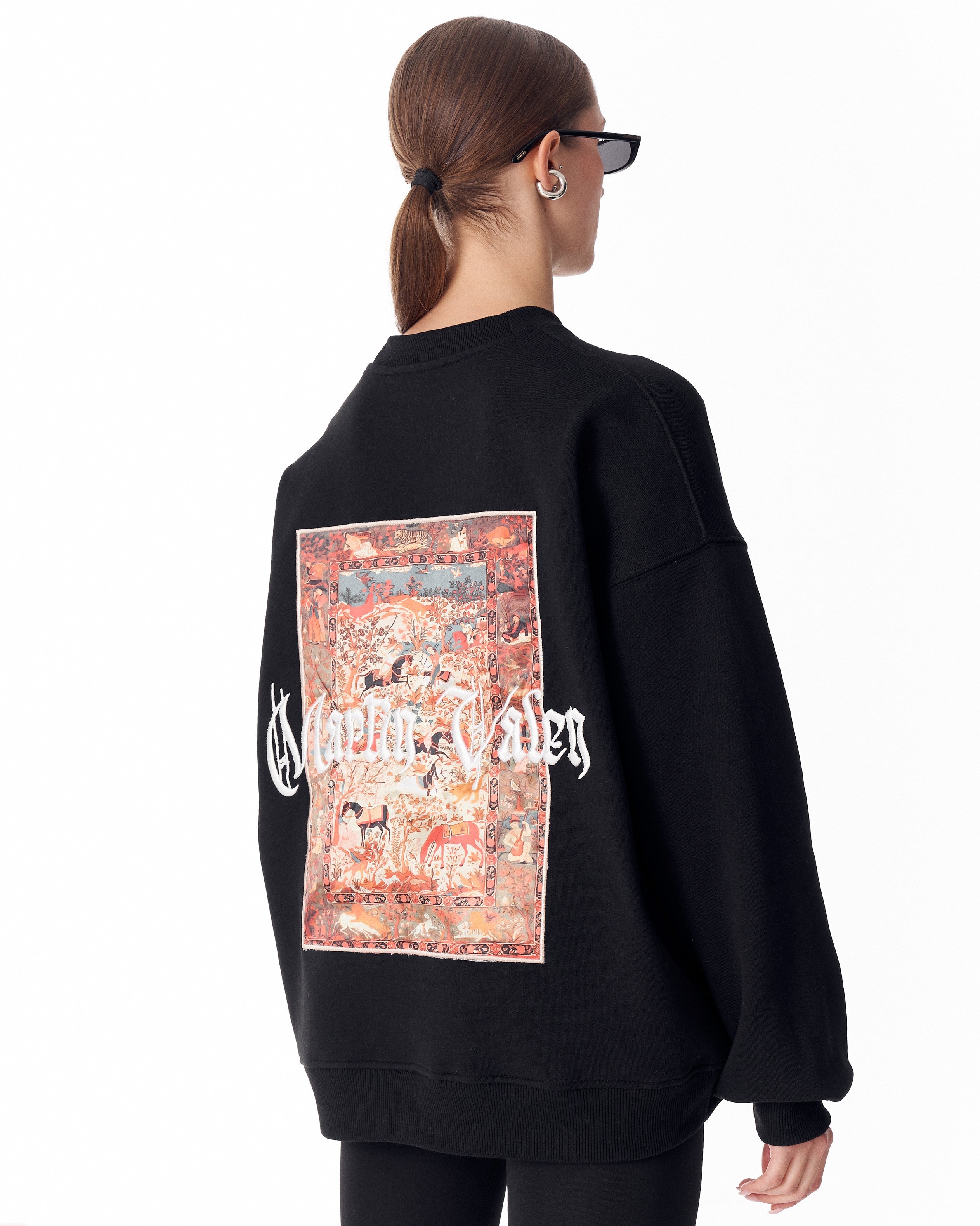 Sudadera Negra Heritage Fusion para Mujer | MV