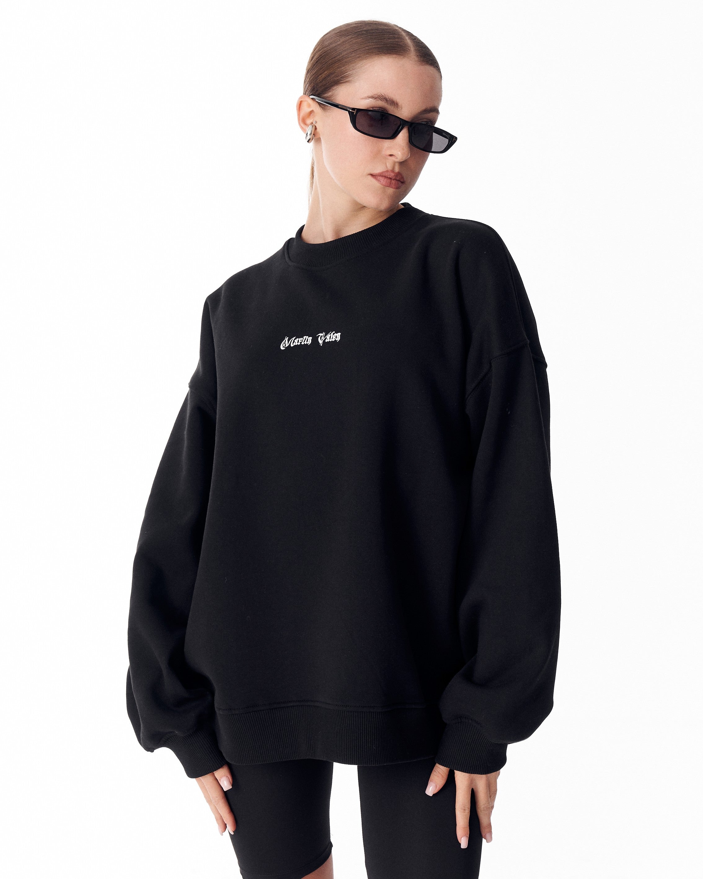 Sudadera Negra Heritage Fusion para Mujer | MV