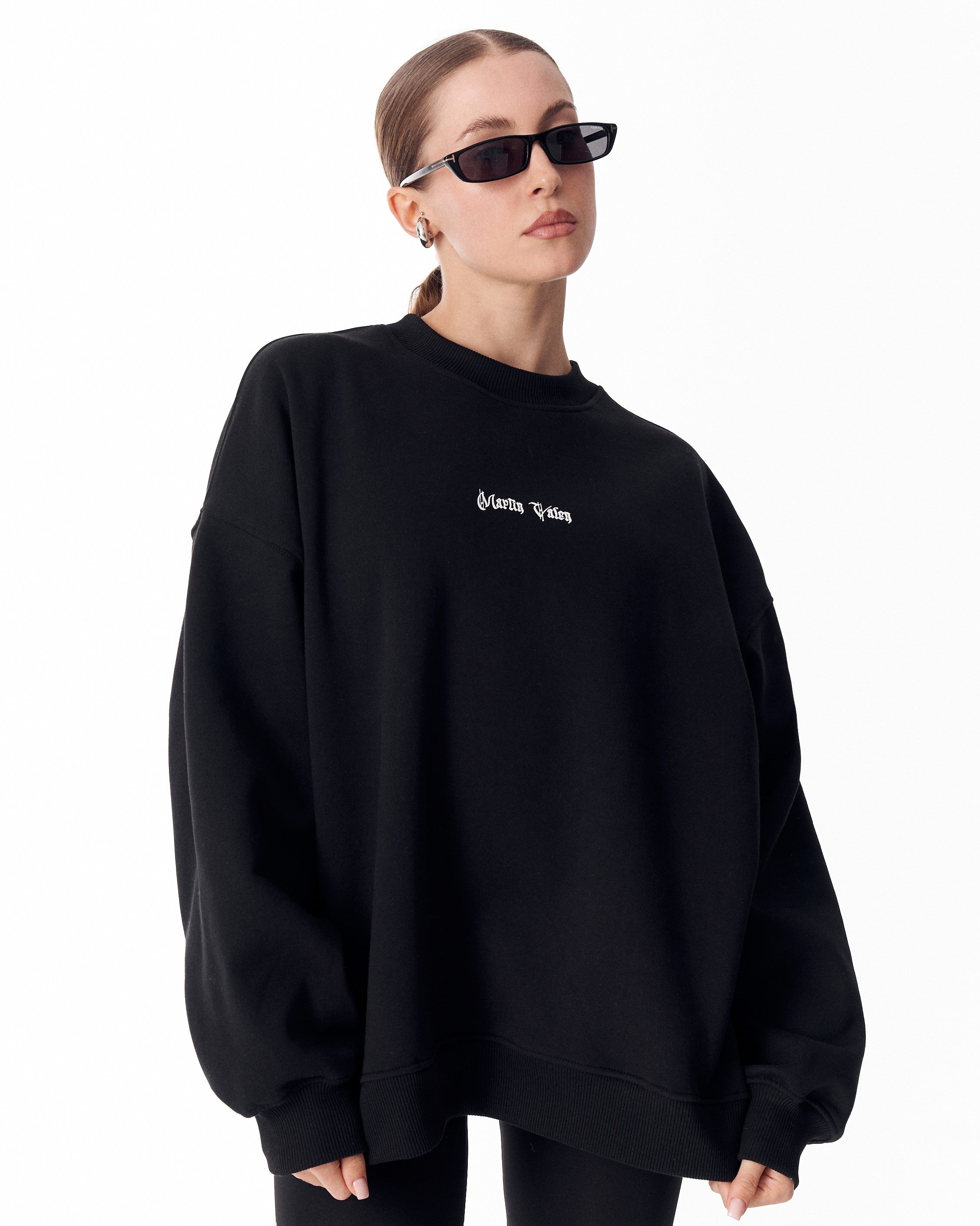Sudadera Negra Heritage Fusion para Mujer | MV