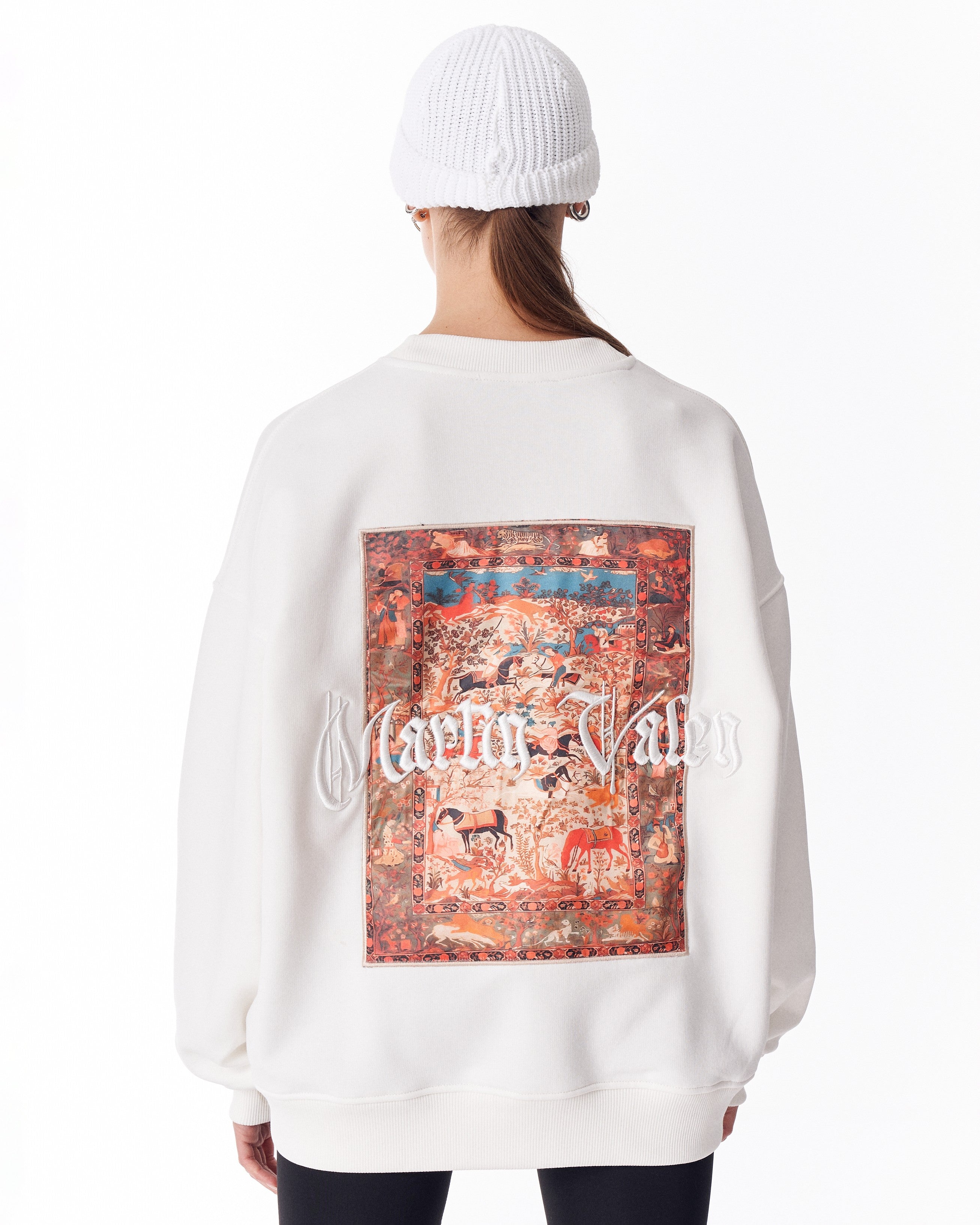 Sudadera Blanca Heritage Fusion para Mujer | MV