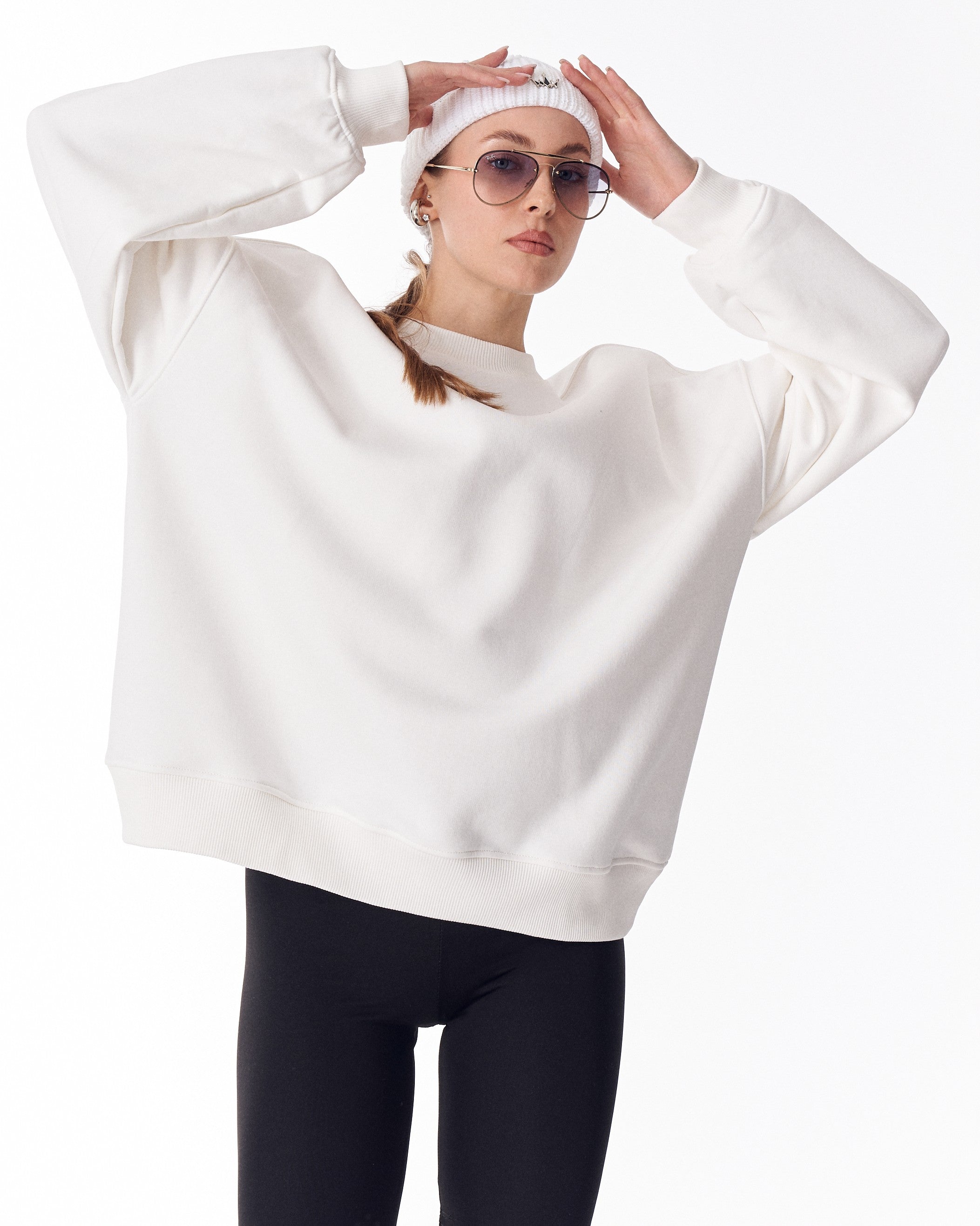 Sudadera Blanca Heritage Fusion para Mujer | MV