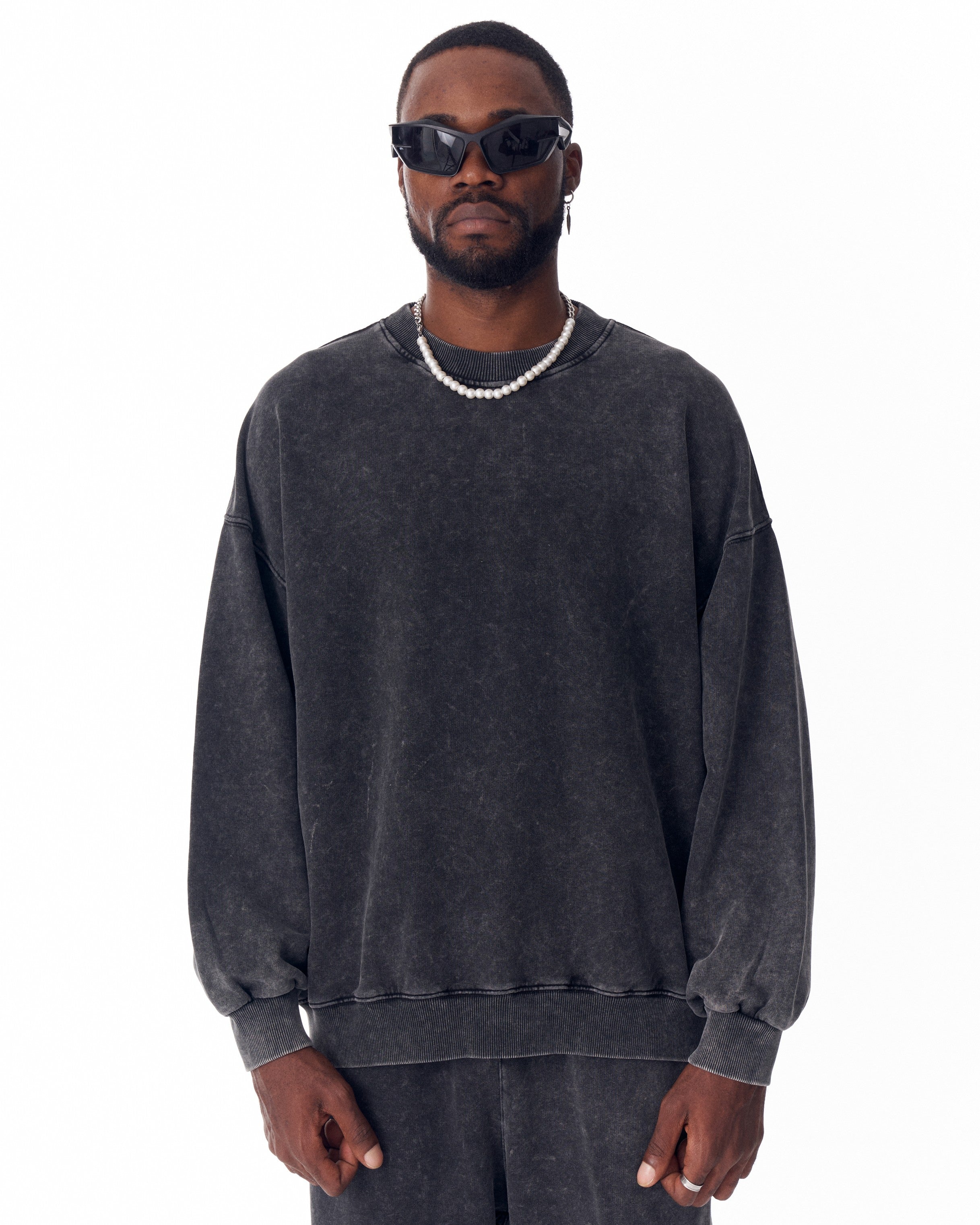 Chándal Oversize Gris Lavado para Hombre | Martin Valen