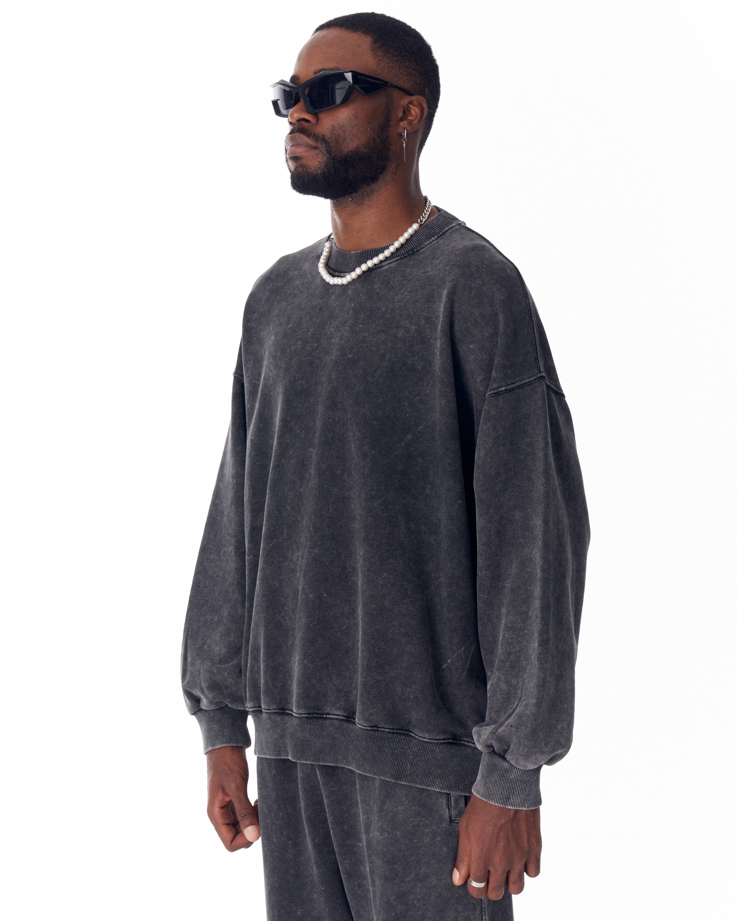 Chándal Oversize Gris Lavado para Hombre | Martin Valen