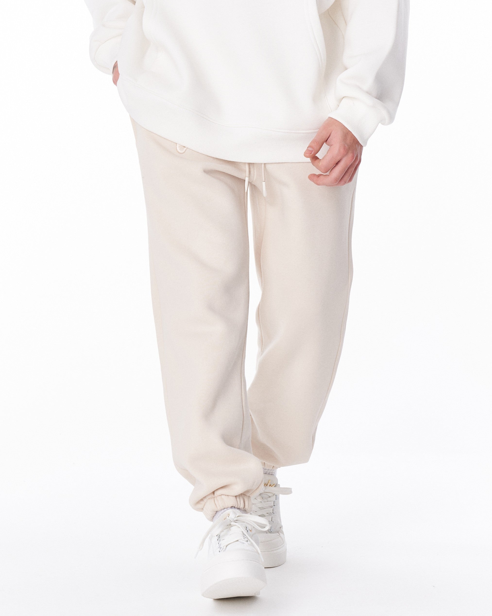 Calça Jogger Masculina Bege Bordada "Fell Better" | MV