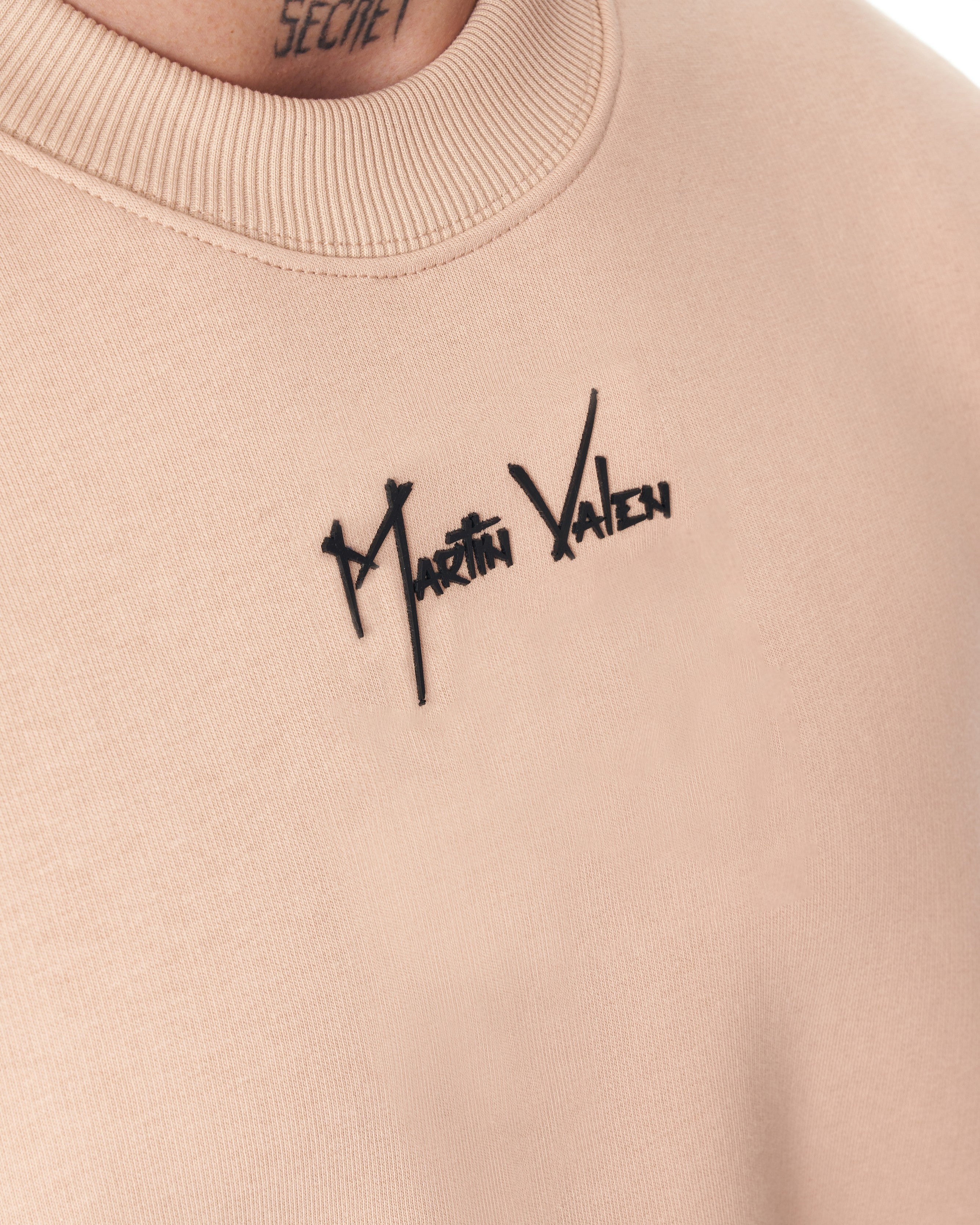 Ikigai Oversized Martin Valen Beige Sweatshirt met 3D Print voor Heren