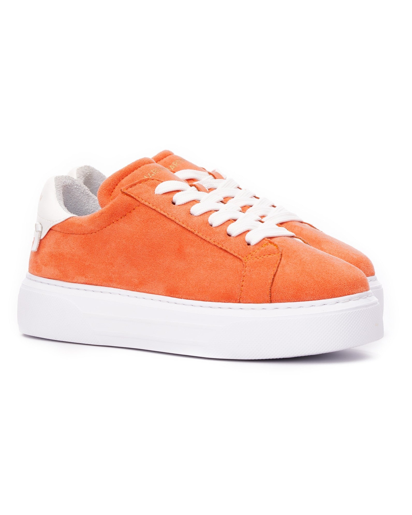 Sneakers da Donna Arancioni Node High Street Edizione in Pelle Scamosciata
