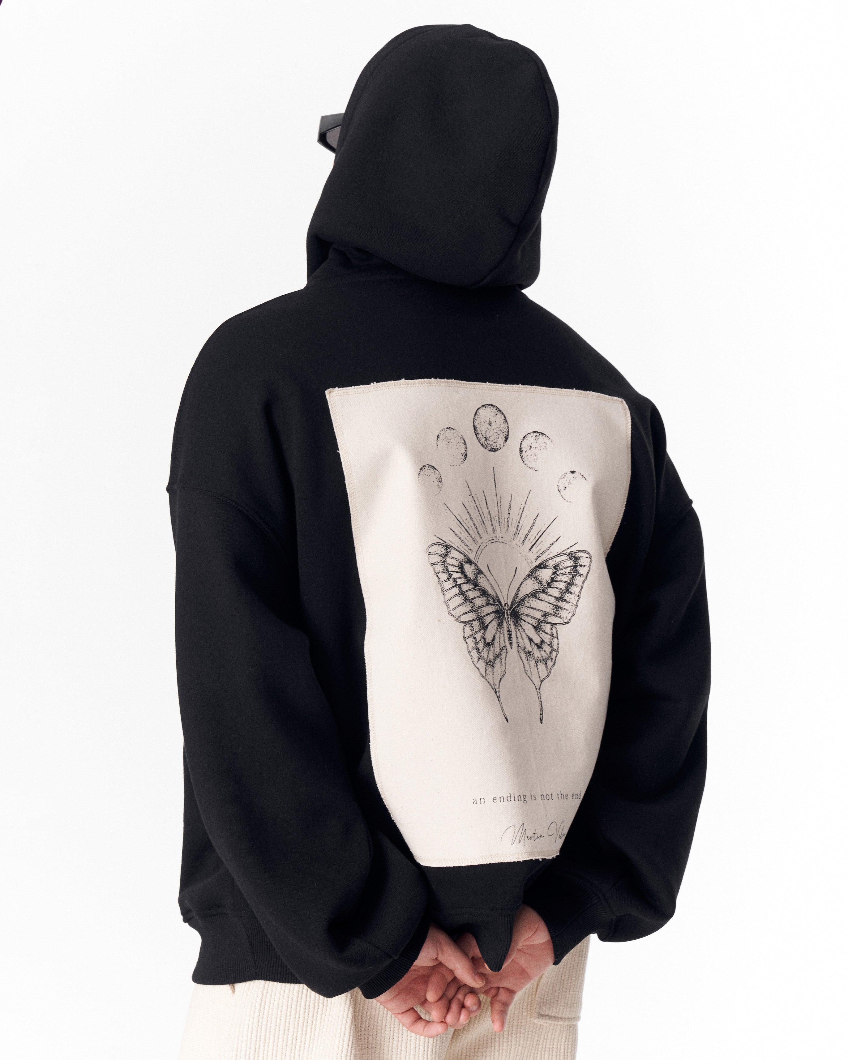 Monarch Loop Herren Hoodie in Schwarz | Martin Valen