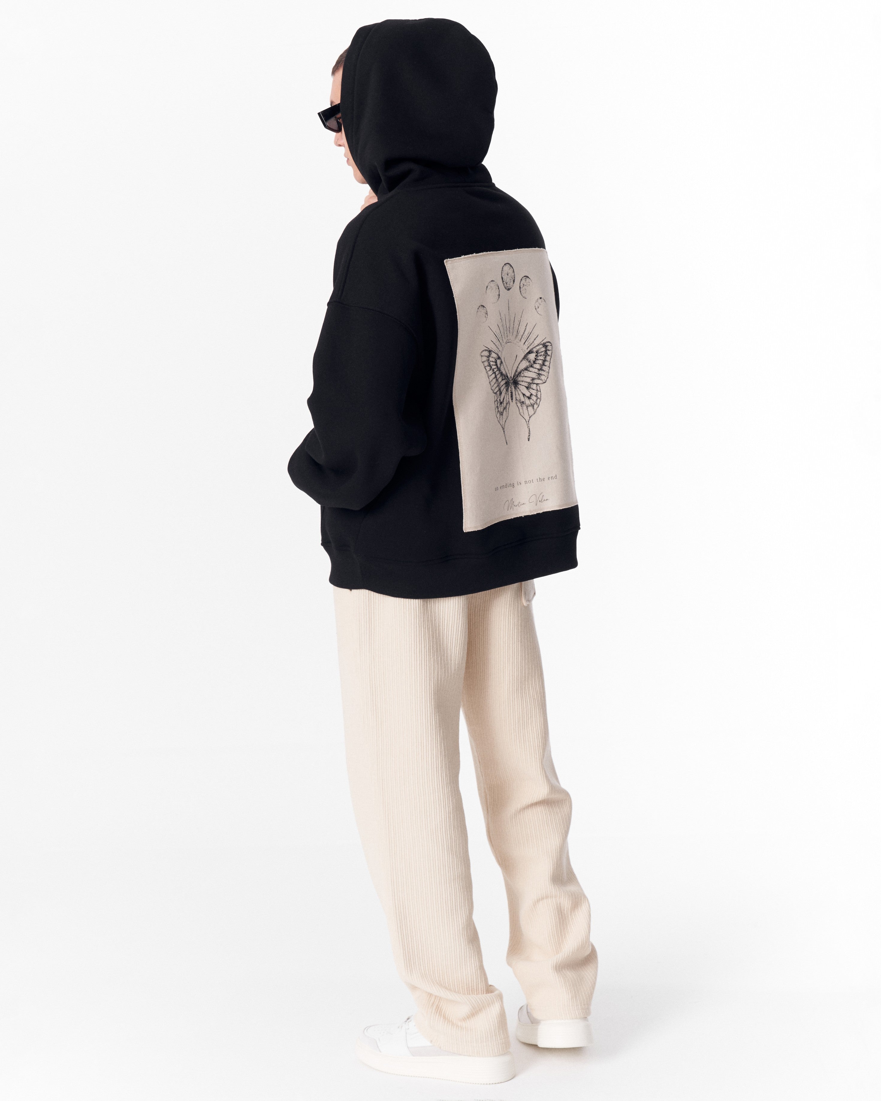 Monarch Loop Herren Hoodie in Schwarz | Martin Valen