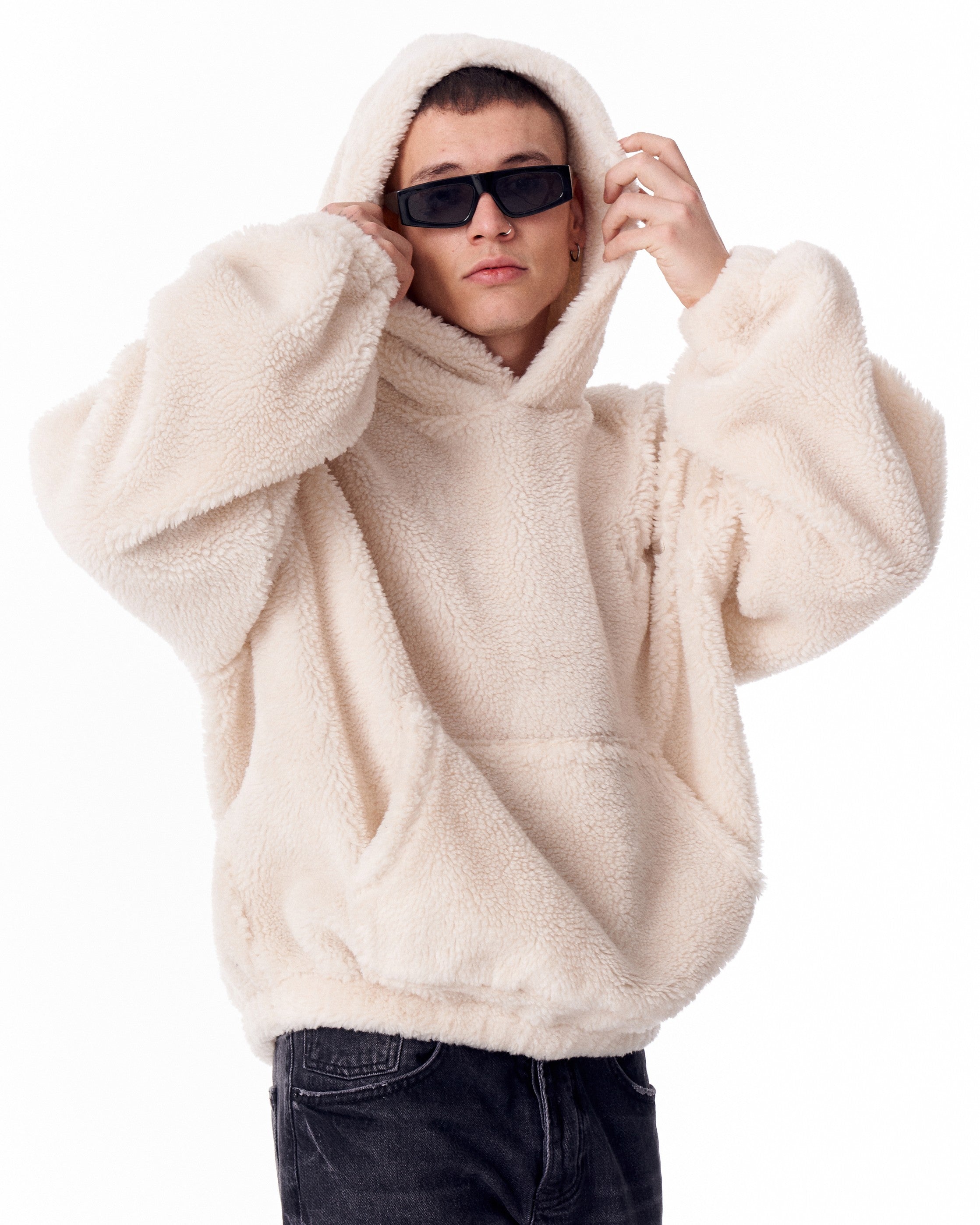Beige Hoodie For Men