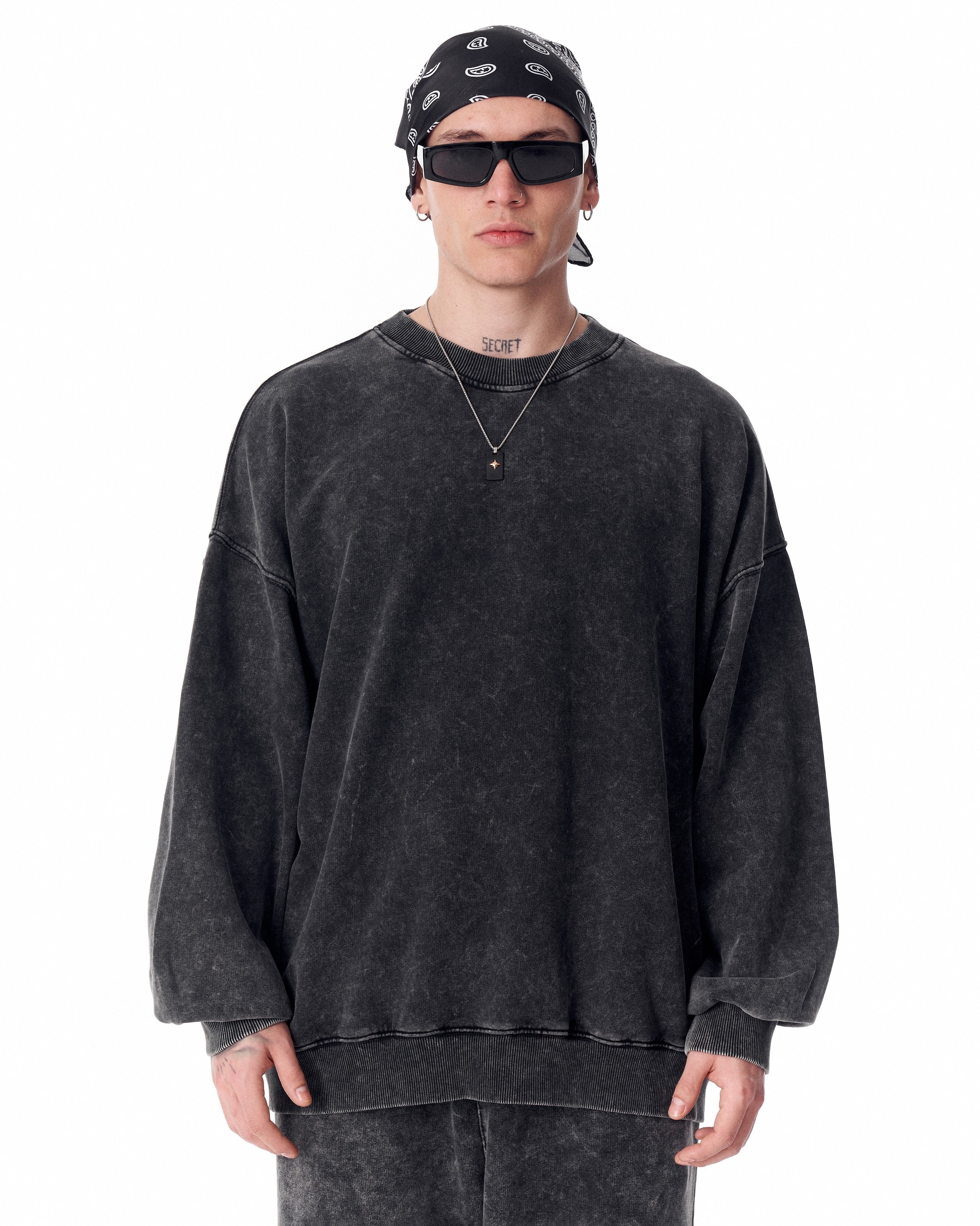 Chándal Oversize Gris Lavado para Hombre | Martin Valen