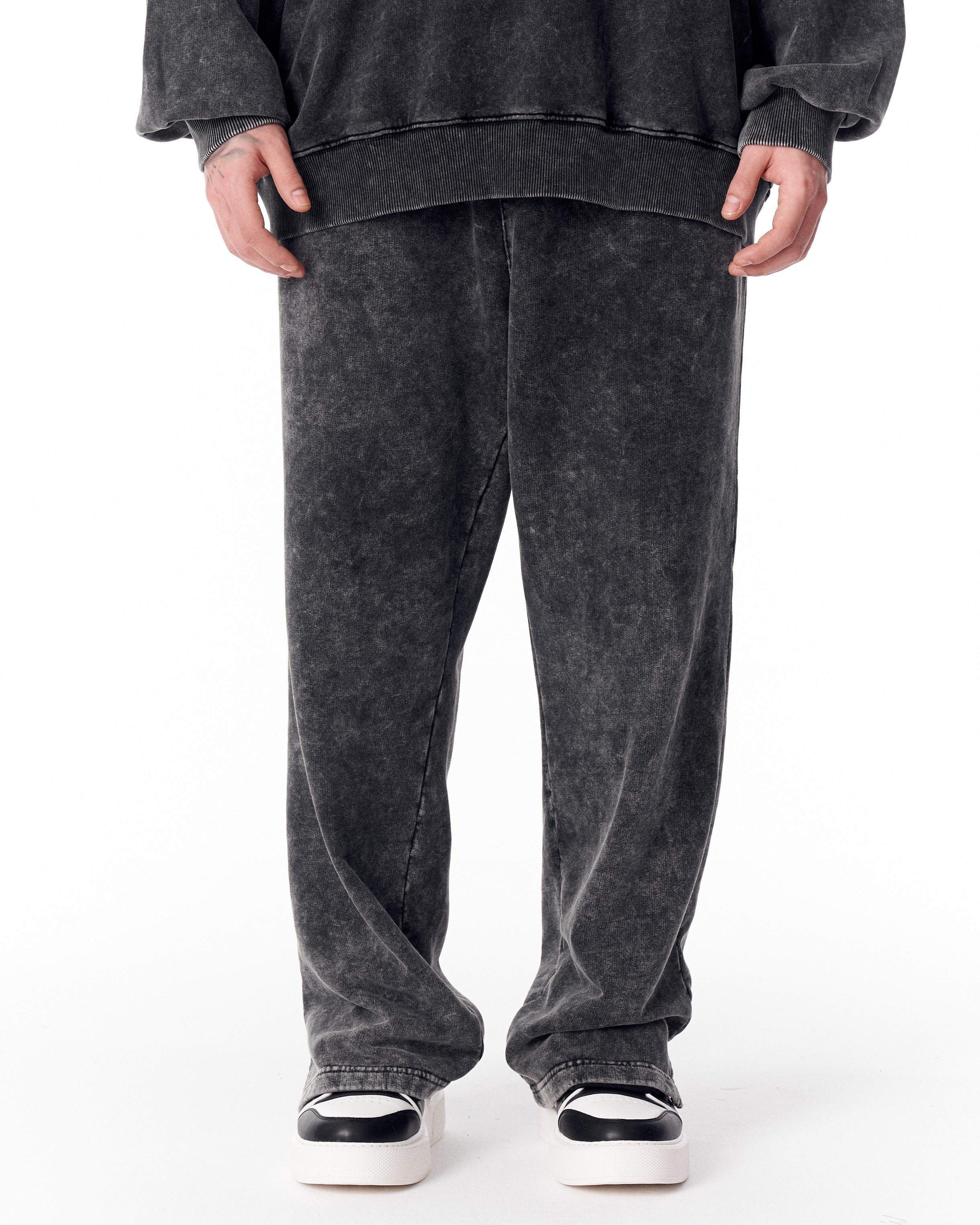 Chándal Oversize Gris Lavado para Hombre | Martin Valen