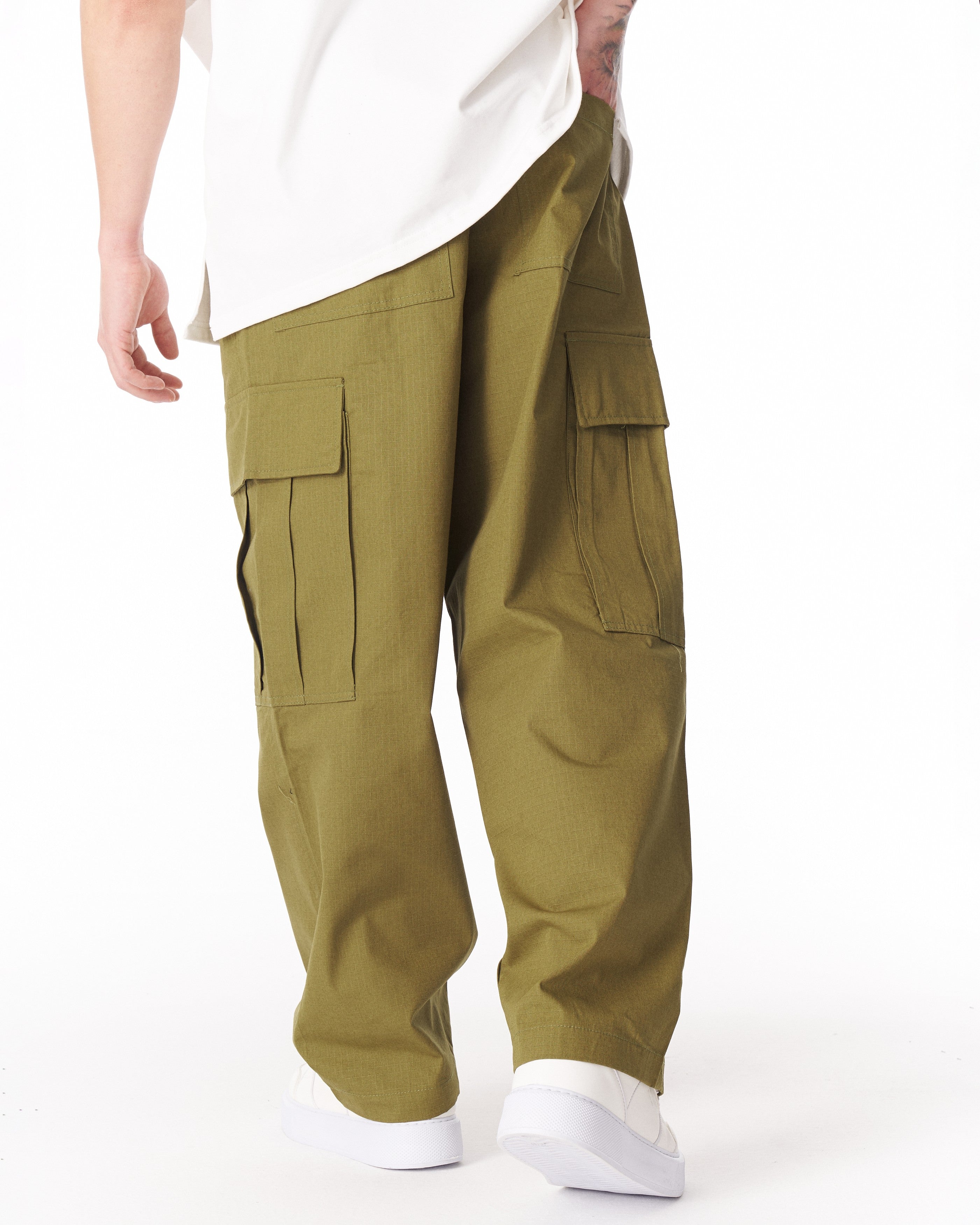 Pantalon Kaki à Jambes Larges avec Poignets Réglables | MV