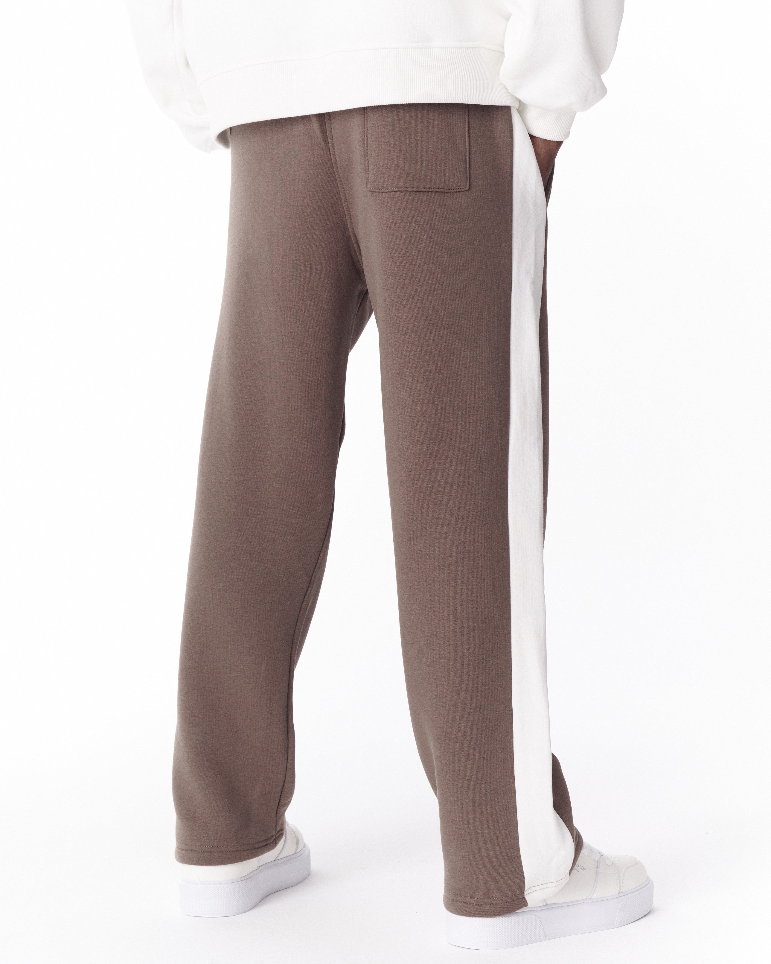 Pantalon de Jogging Marron-Blanc avec Rayures sur le Côté | MV