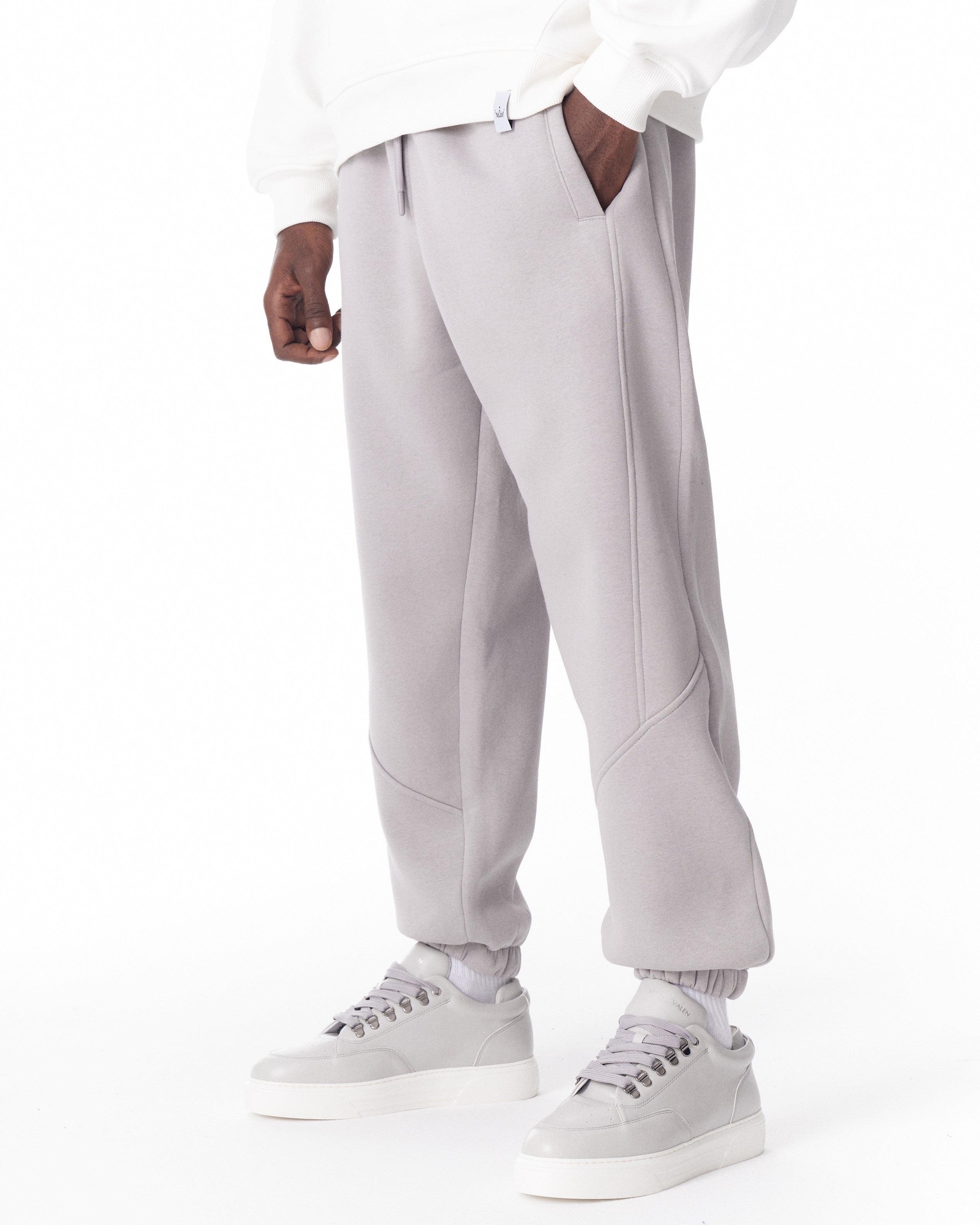 Volledig Grijze Joggingbroek met Koord en Stikdetails | MV