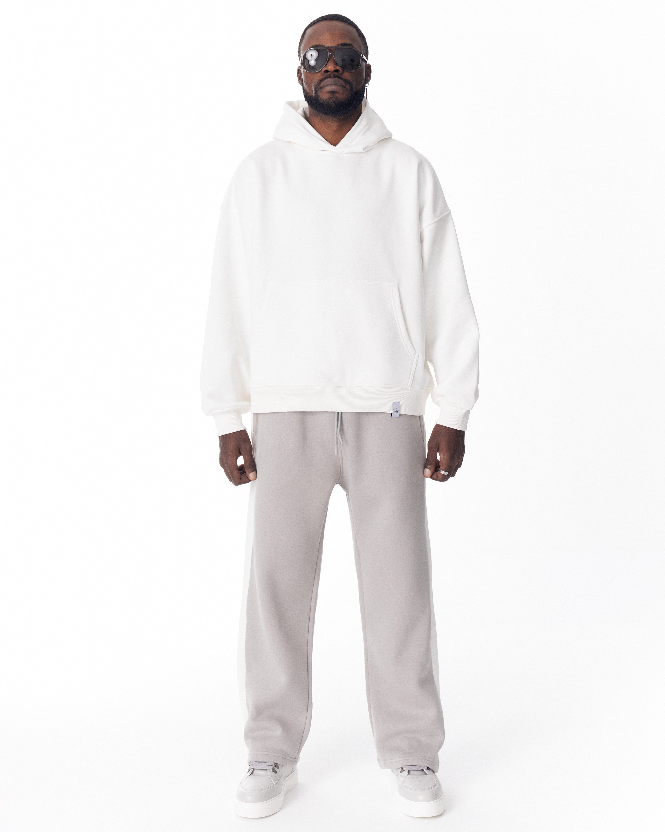 Volledig Grijze Joggingbroek met Koord en Stikdetails | MV