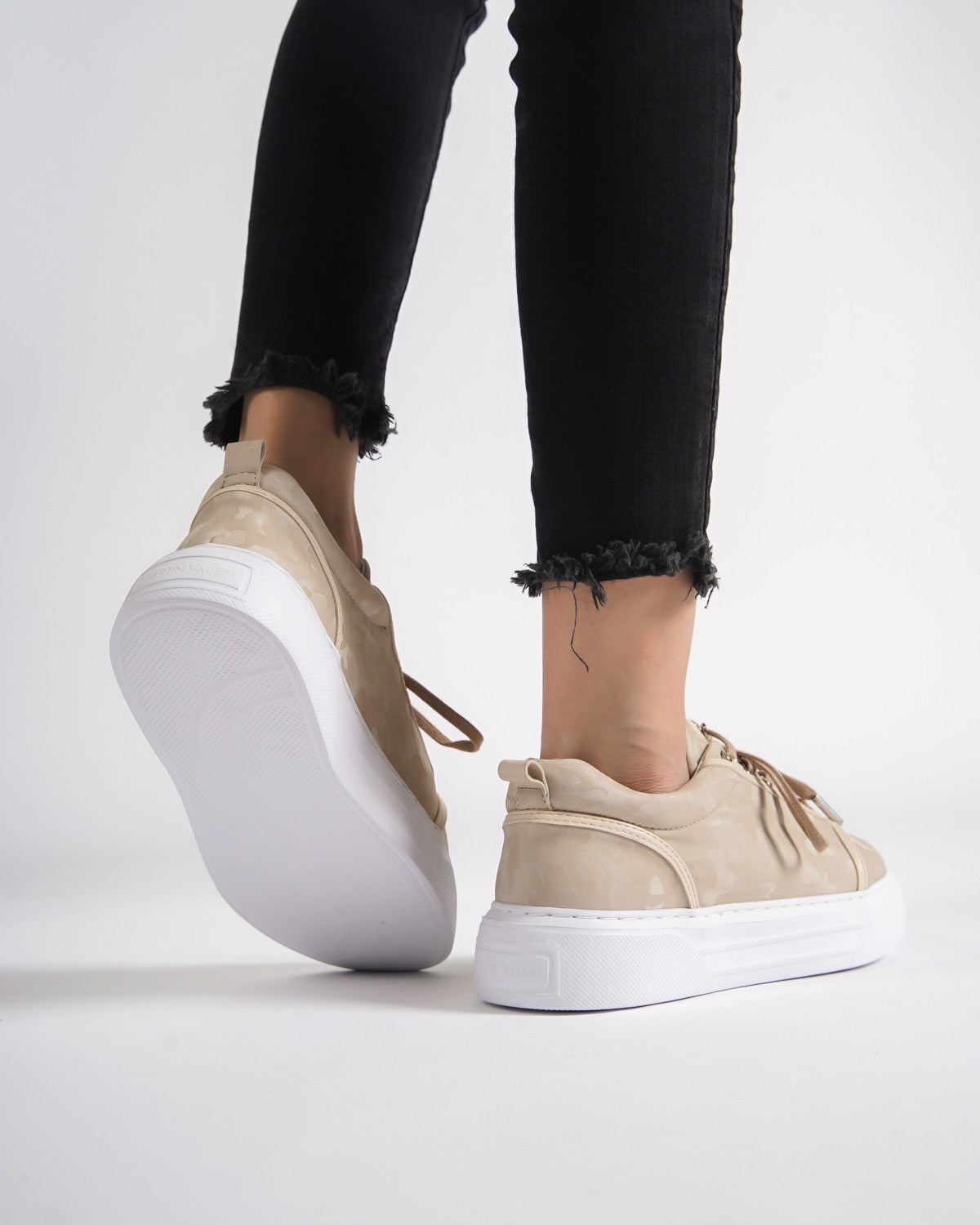 Donna Cercocita Scarpe Beige Casual – Edizione mimetica Crown