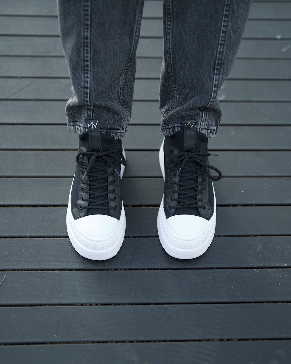MonoFlux High Sole Elastic Scuba Fabric Trainers - Martin Valen