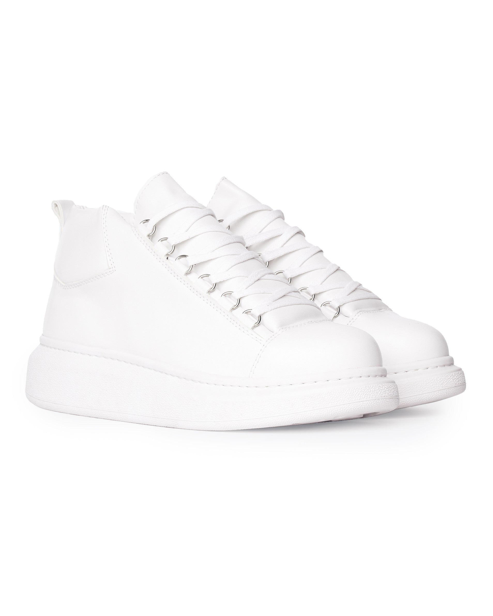 Men’s High Top Trainers Shoes White | Martin Valen
