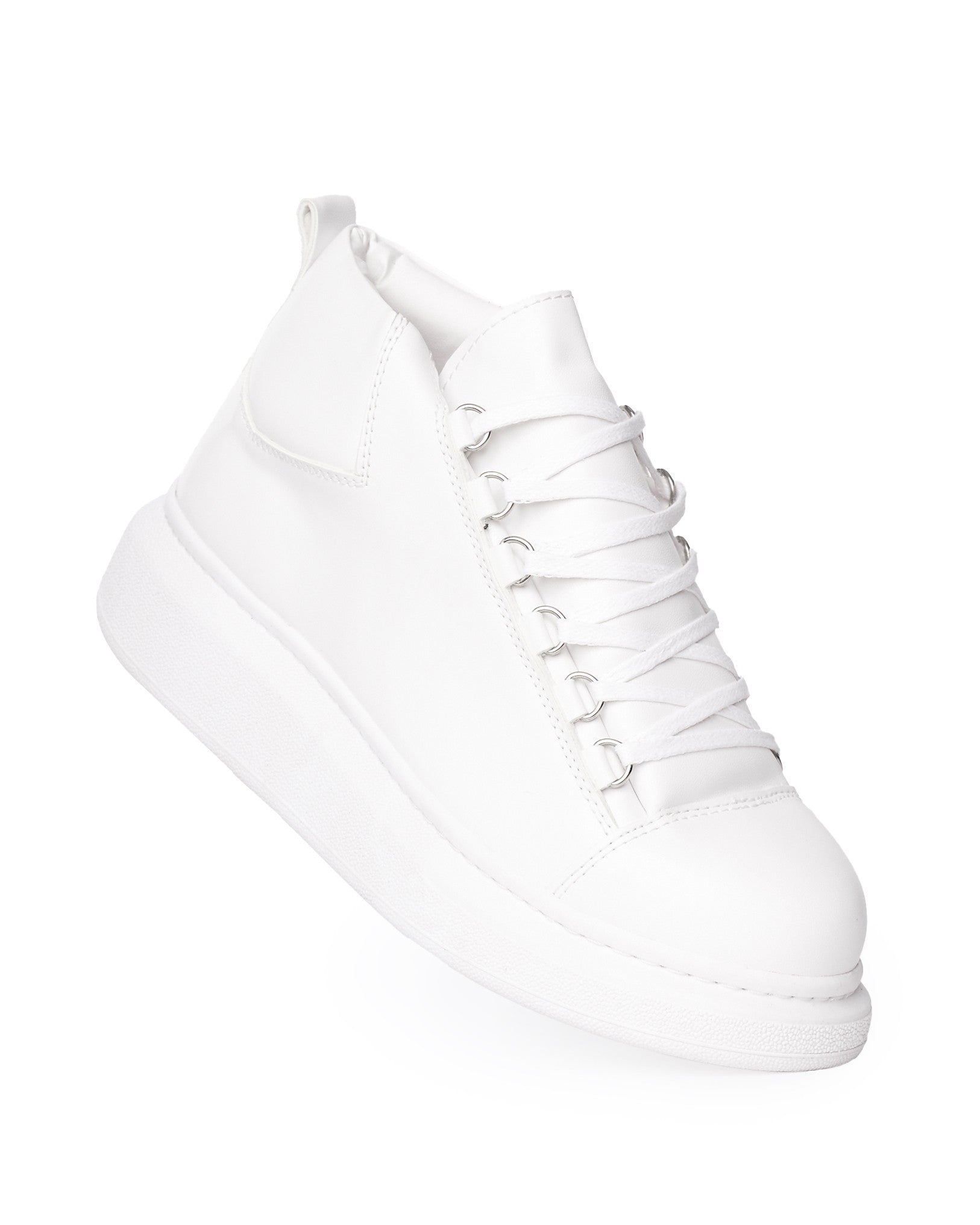 Men’s High Top Trainers Shoes White | Martin Valen