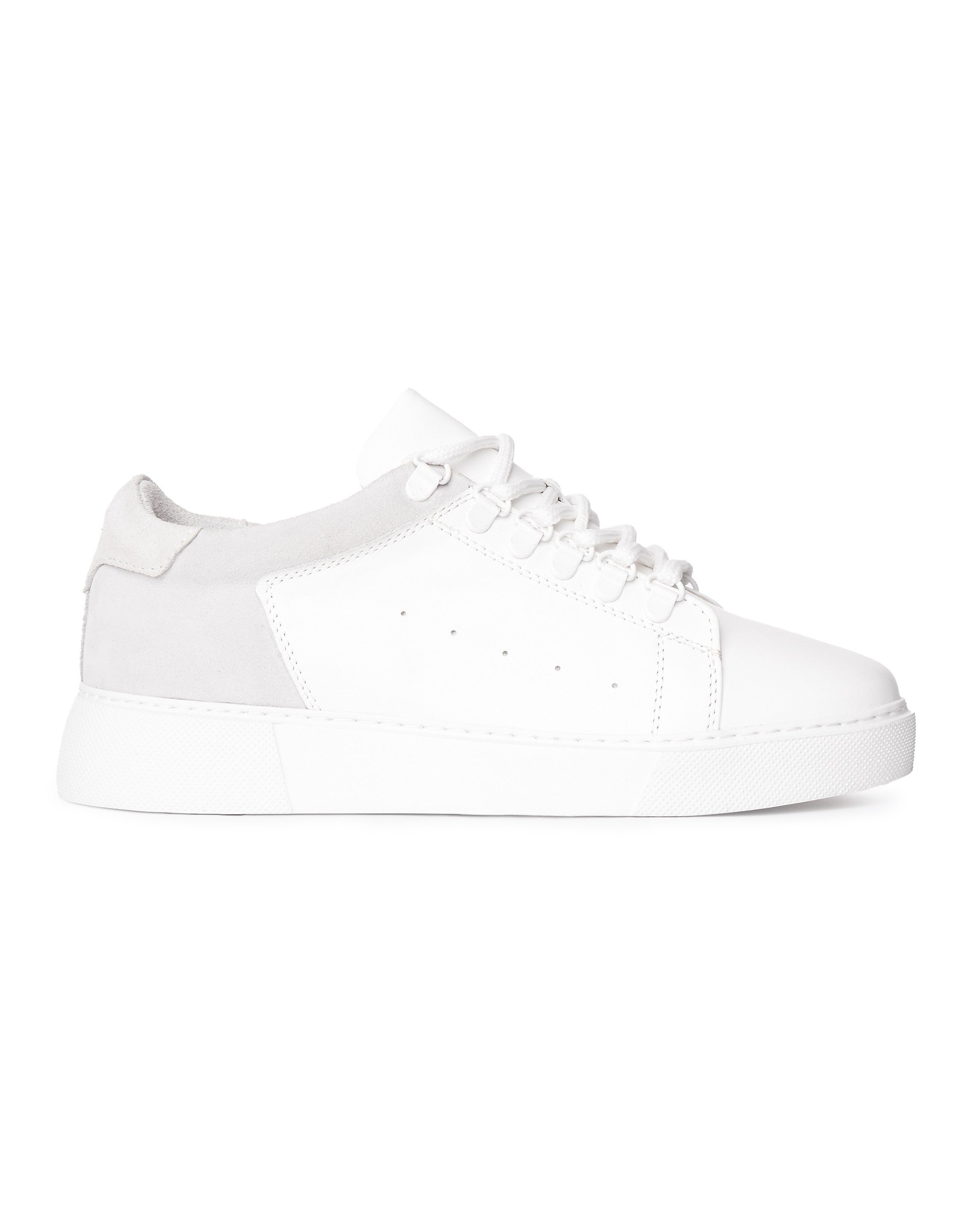 Premium Leather Sneakers In Beige-White | Martin Valen