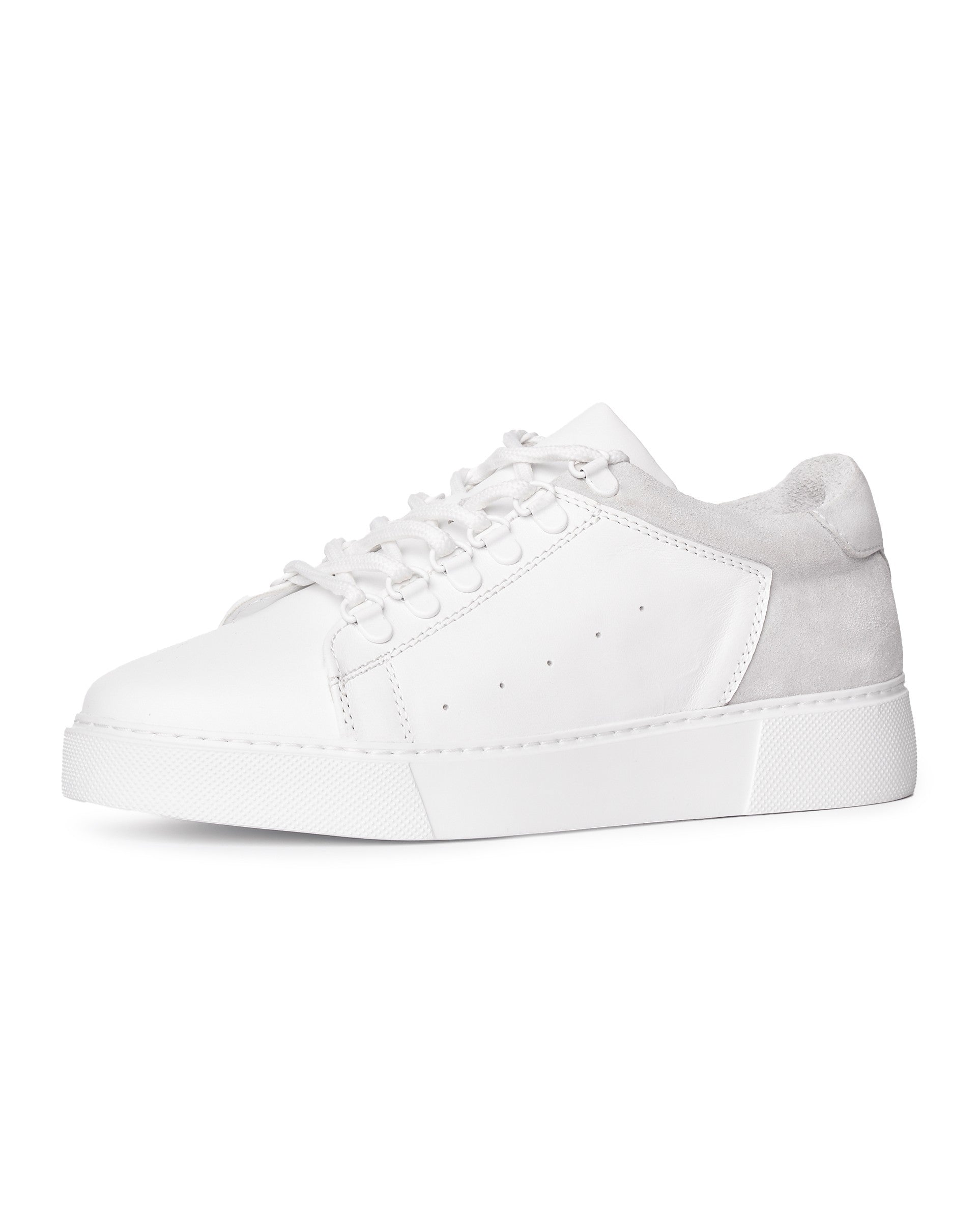 Premium Leather Sneakers In Beige-White | Martin Valen