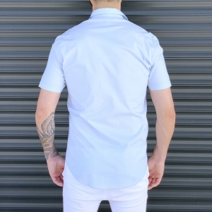 Men's Basic Slim Fit Summer Shirt In White - 3
