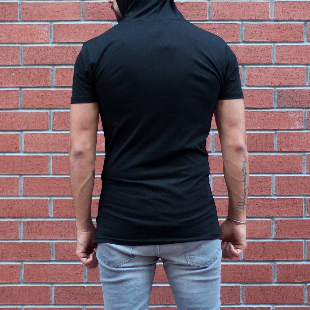Men's King Printed Tall Hooded T-Shirt Black