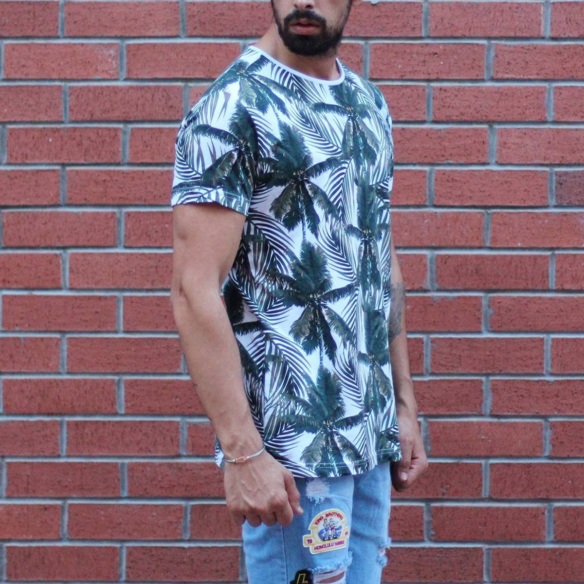 Men's Tree Print Round Neck T-Shirt