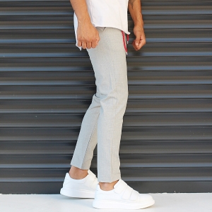 Men's Slim Fit Lycra Sport Pants Cream - 4