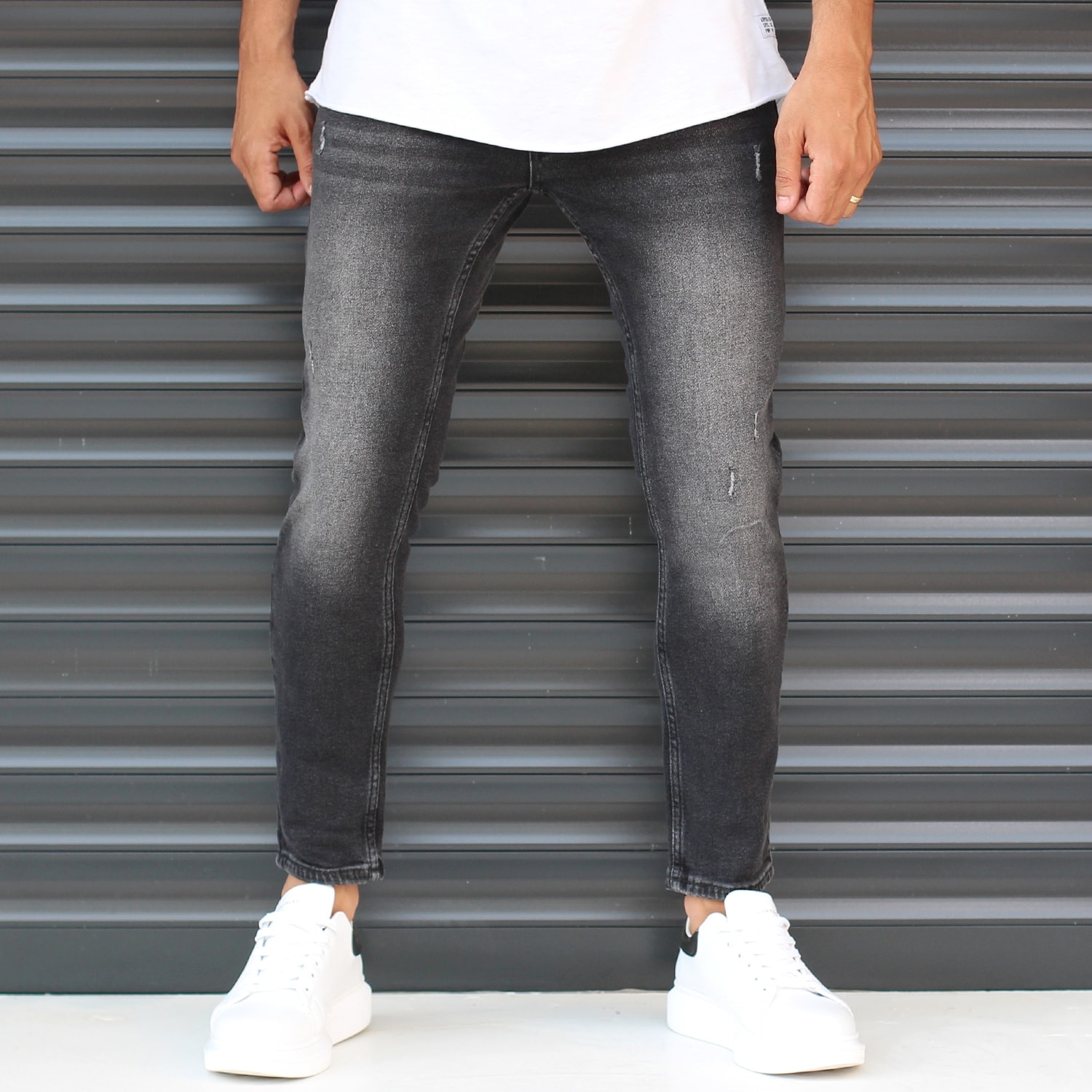 black stone washed jeans mens