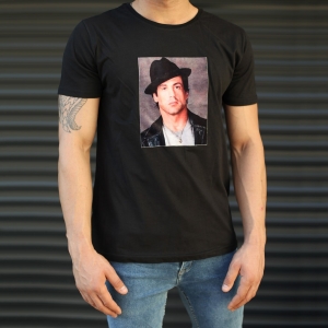 Men's Rocky Balboa Printed Fit T-Shirt In Black - 2