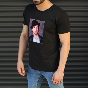 Men's Rocky Balboa Printed Fit T-Shirt In Black - 3