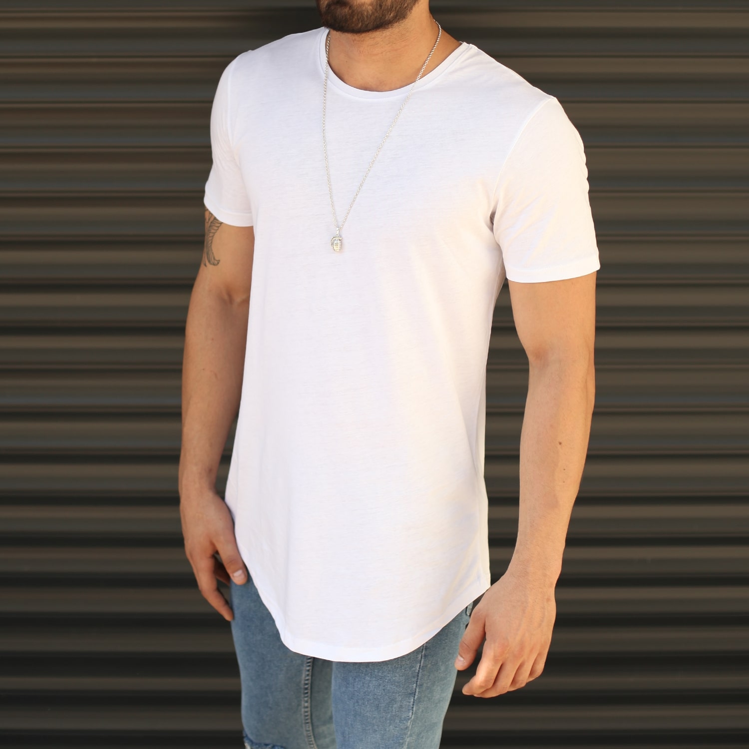 Sale > mens white round neck t shirt > in stock