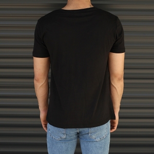 Men's Sporty Panda Printed Fit T-Shirt In Black - 3