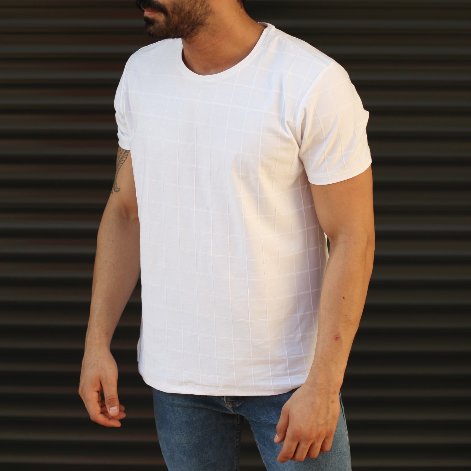 Men's New Look Slim Fit Basic T-Shirt In White