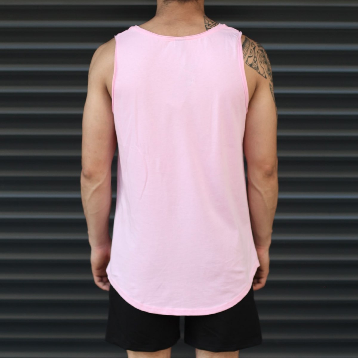 Men's Athletic Sleeveless Longling Tank Top Pink - 3