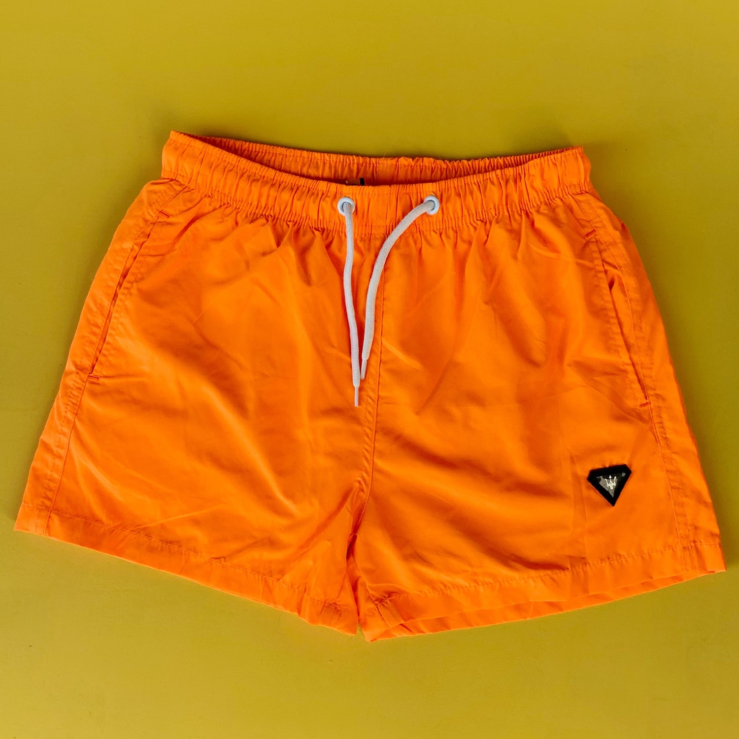 Men's Basic Short Sea Shorts With Back Pockets Orange
