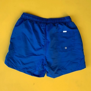 Men's Basic Short Swim Shorts With Back Pockets Blue - 1