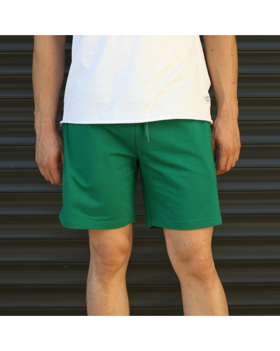 Herren Basic Fleece Sport Shorts In Grün | Martin Valen