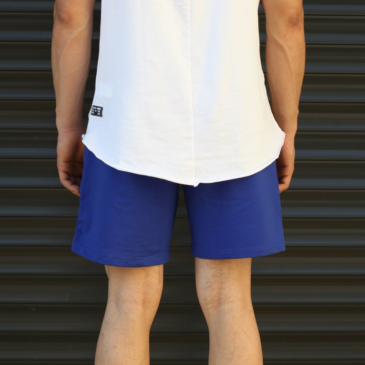 Men's Basic Fleece Sport Shorts In Dark Blue