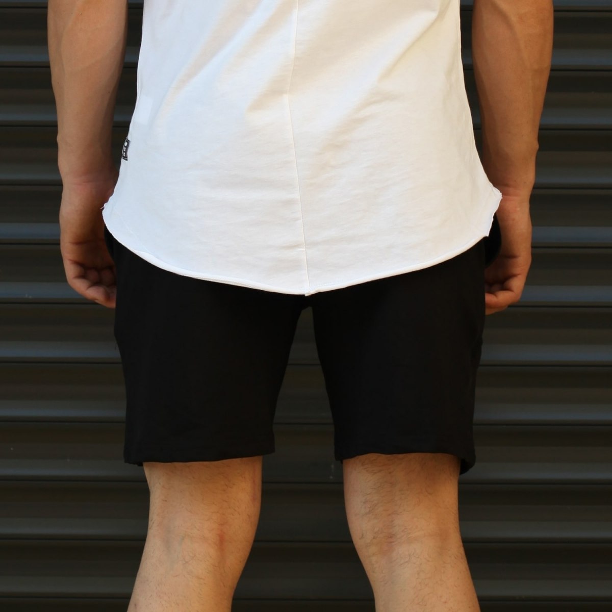 Pantaloncini Sportivi Basic Fleece da Uomo in Nero | Martin Valen