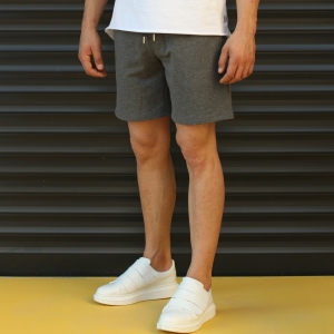 Men's Basic Fleece Sport Shorts In Gray - 3